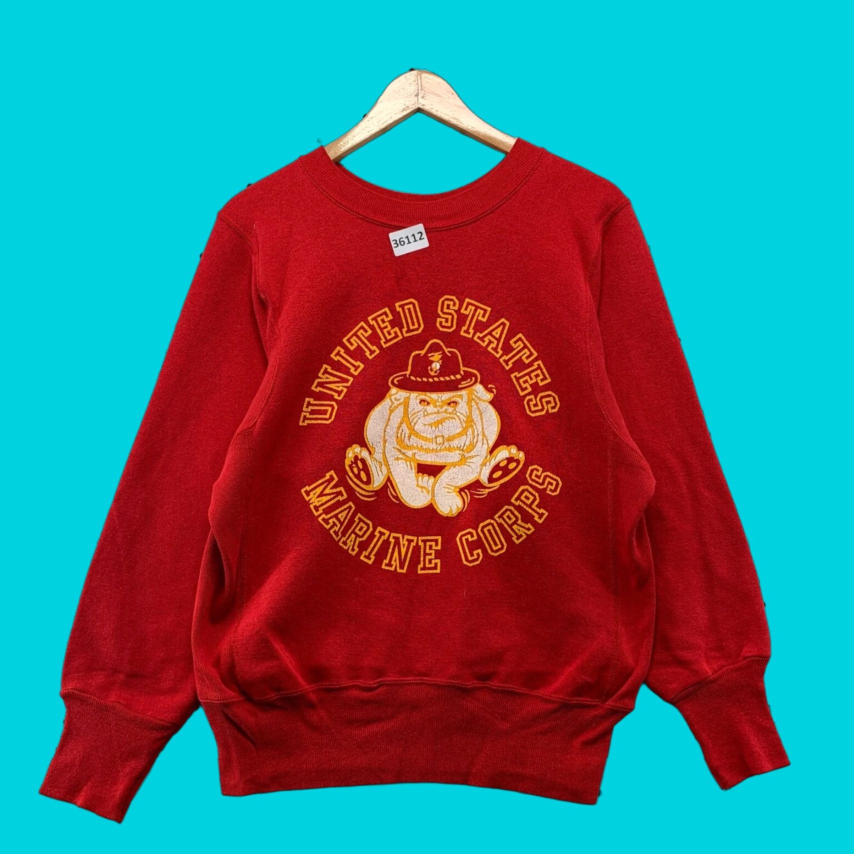 Vintage VINTAGE United States Marine Corpse Sweatshirt Men M Bulldog Made USA Size US M / EU 48-50 / 2 - 1 Thumbnail