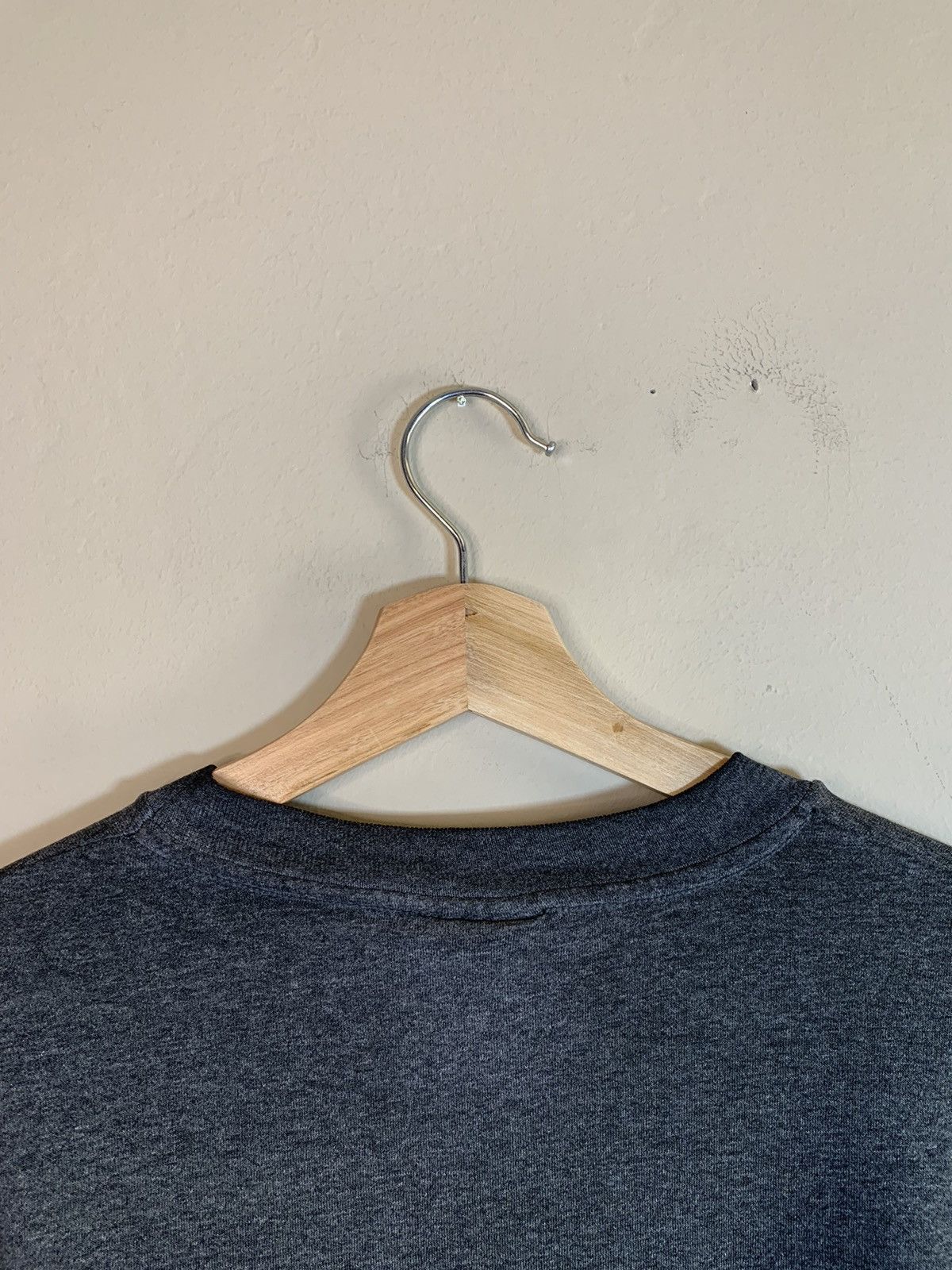 Hanes × Vintage *RARE* Vintage Faded Blank Long Sleeve Mid Collar Shirt - L Size US L / EU 52-54 / 3 - 4 Thumbnail