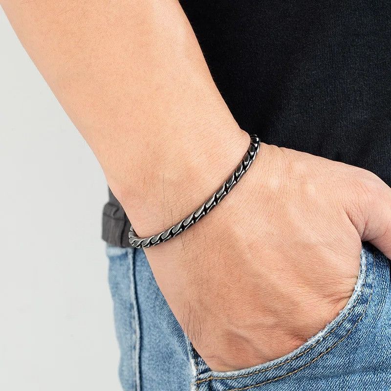 Other Punk Rock Retro Link Chain Bracelet Bangles Gift For Him Size ONE SIZE - 4 Thumbnail