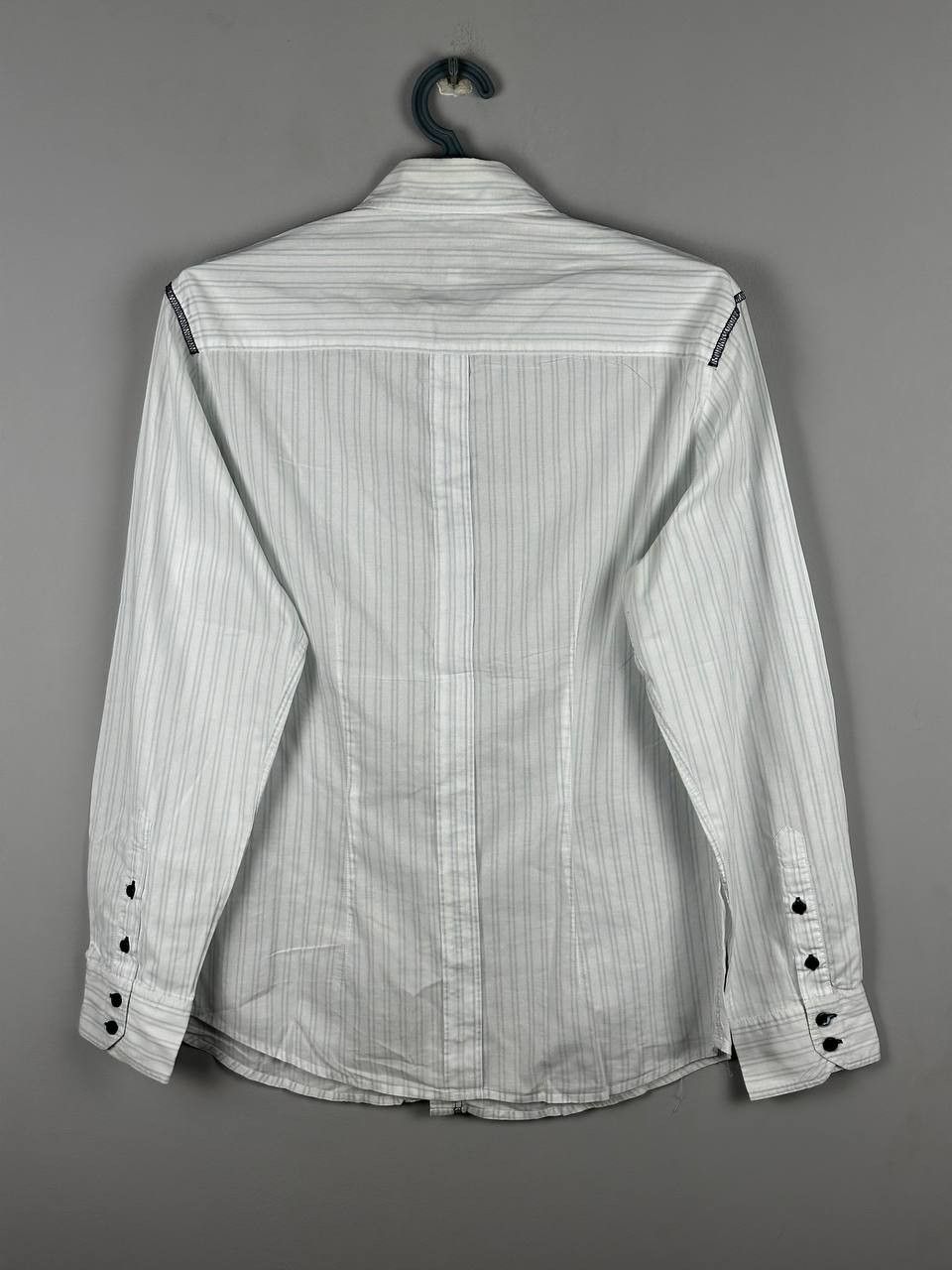 Armani Rare Vintage Armani Jeans Shirt Long Sleeve Striped Shirt Size US M / EU 48-50 / 2 - 8 Thumbnail