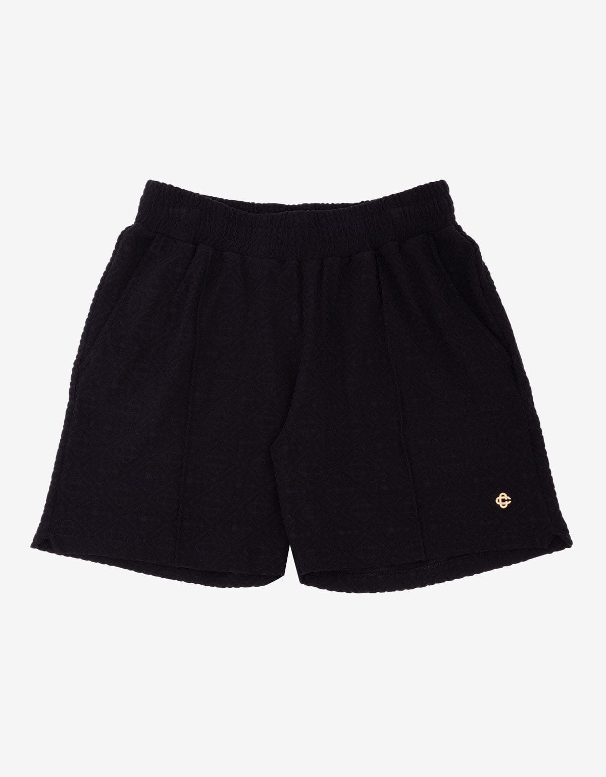 Image of Casablanca Black Monogram Shorts, Men's (Size 34)