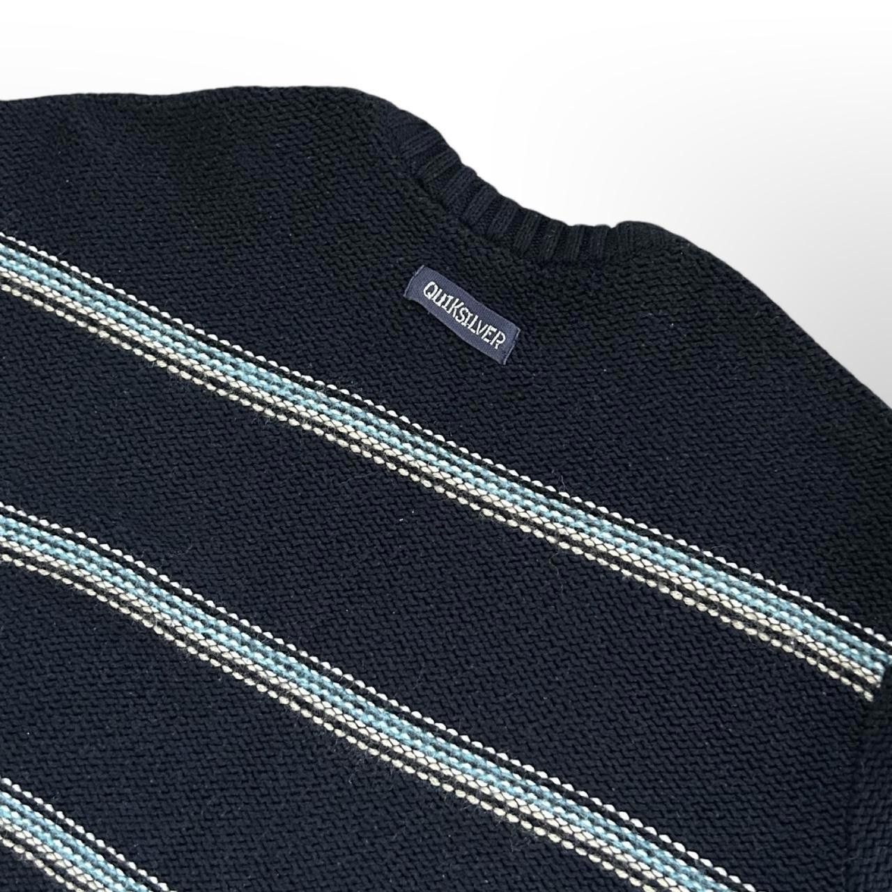 Quiksilver × Vintage Vintage Quiksilver Men’s Navy Striped Sweater Size US M / EU 48-50 / 2 - 4 Thumbnail