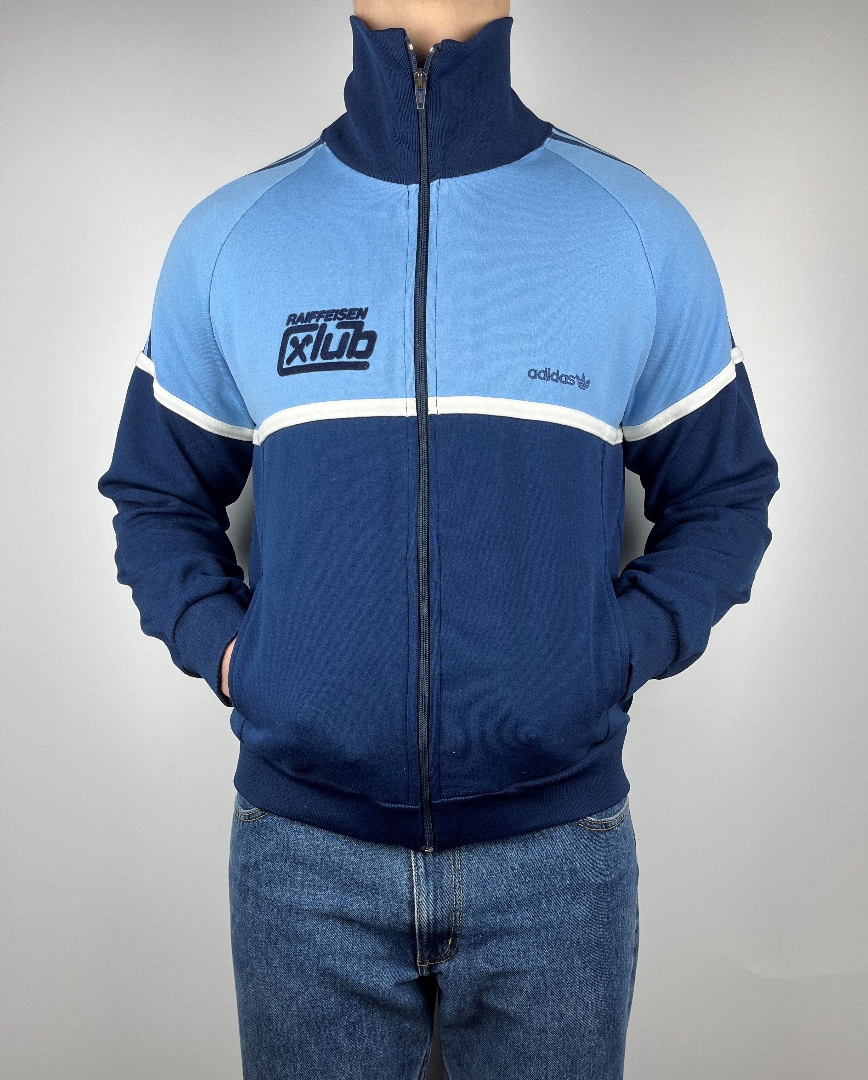 Adidas × Vintage 80's Adidas Vintage Track Jacket Tracksuit Top Made in Korea Size US L / EU 52-54 / 3 - 3 Thumbnail