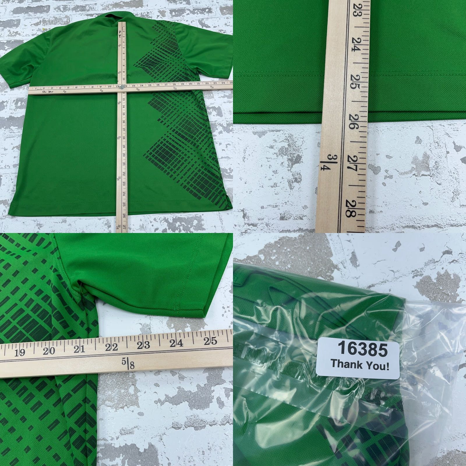 Nike Nike Polo Shirt Men Medium Green Black Dri Fit Performance Golf Geometric Adult Size US M / EU 48-50 / 2 - 8 Thumbnail