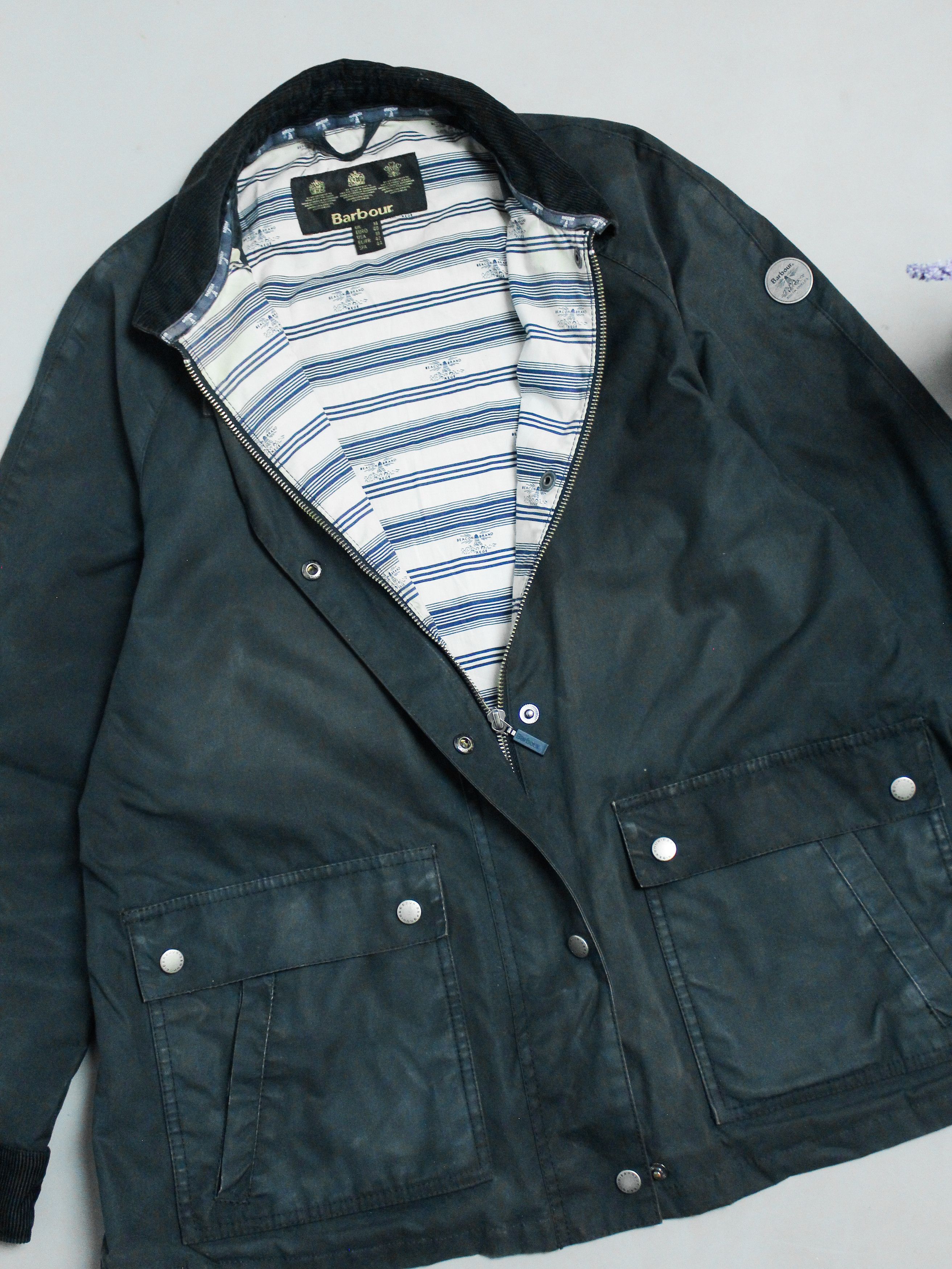 Barbour BARBOUR RIEF WAXED JACKET WOMENS BLUE WAX L Size XL / US 12-14 / IT 48-50 - 6 Thumbnail