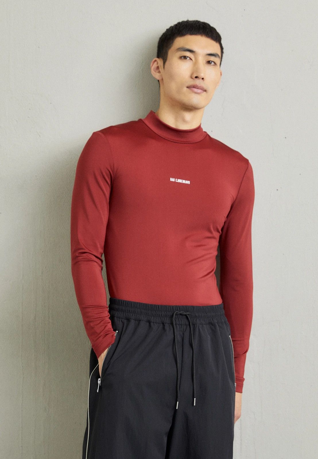 Han Kjobenhavn !DS! SS23 Han Kjobenhavn Logo Stretch Jersey Red Turtleneck Size US S / EU 44-46 / 1 - 5 Thumbnail