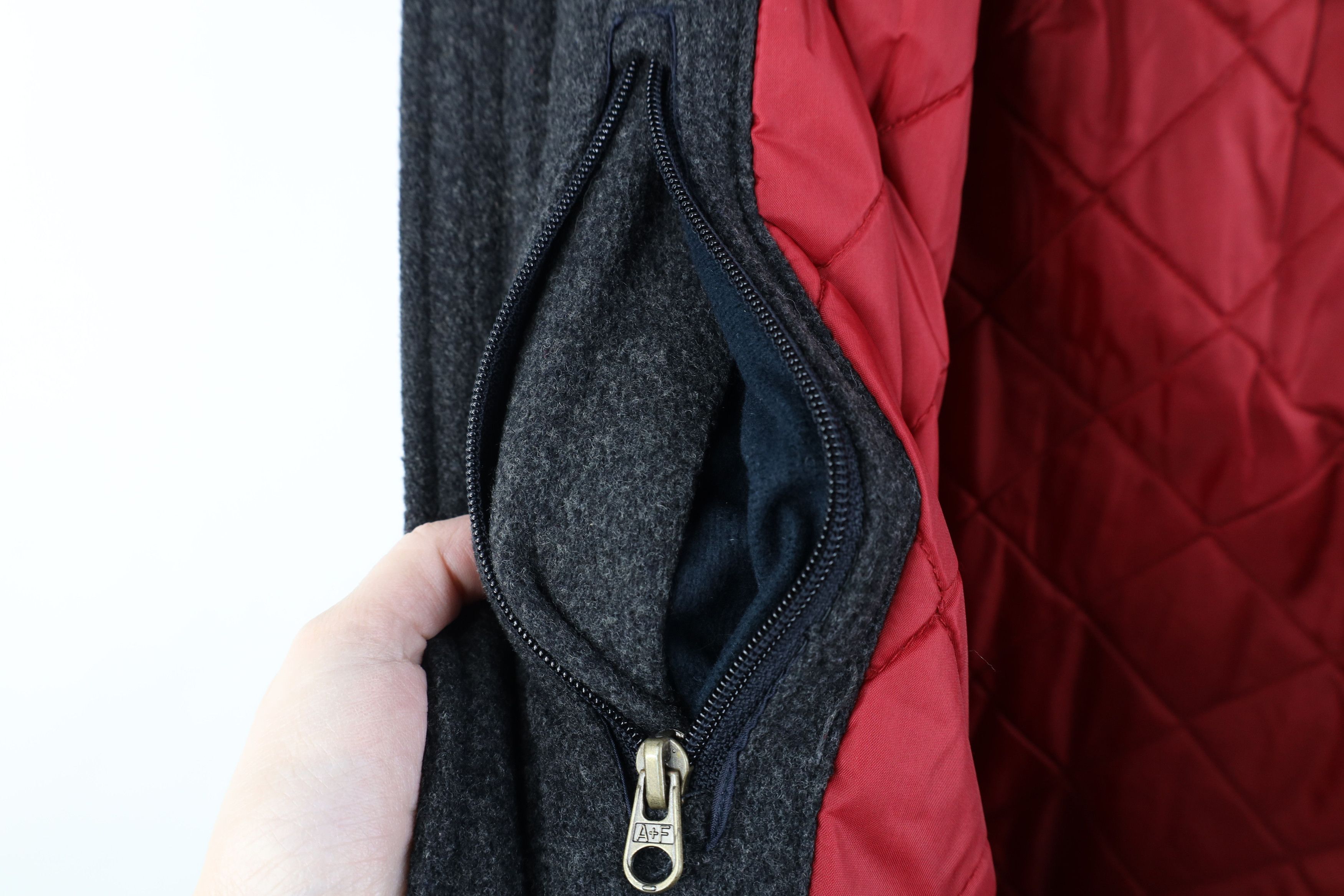 Abercrombie & Fitch Vintage 90s Y2K Abercrombie & Fitch Wool Bomber Jacket Gray Size US L / EU 52-54 / 3 - 13 Thumbnail