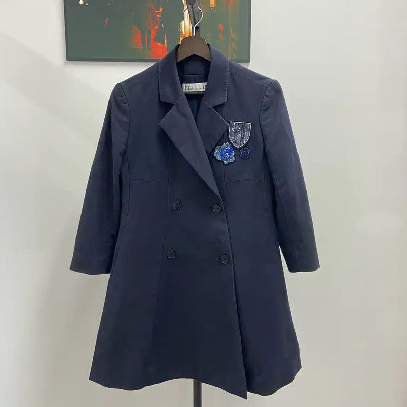 Dior Navy Blue Cotton Women's Jacket 0089