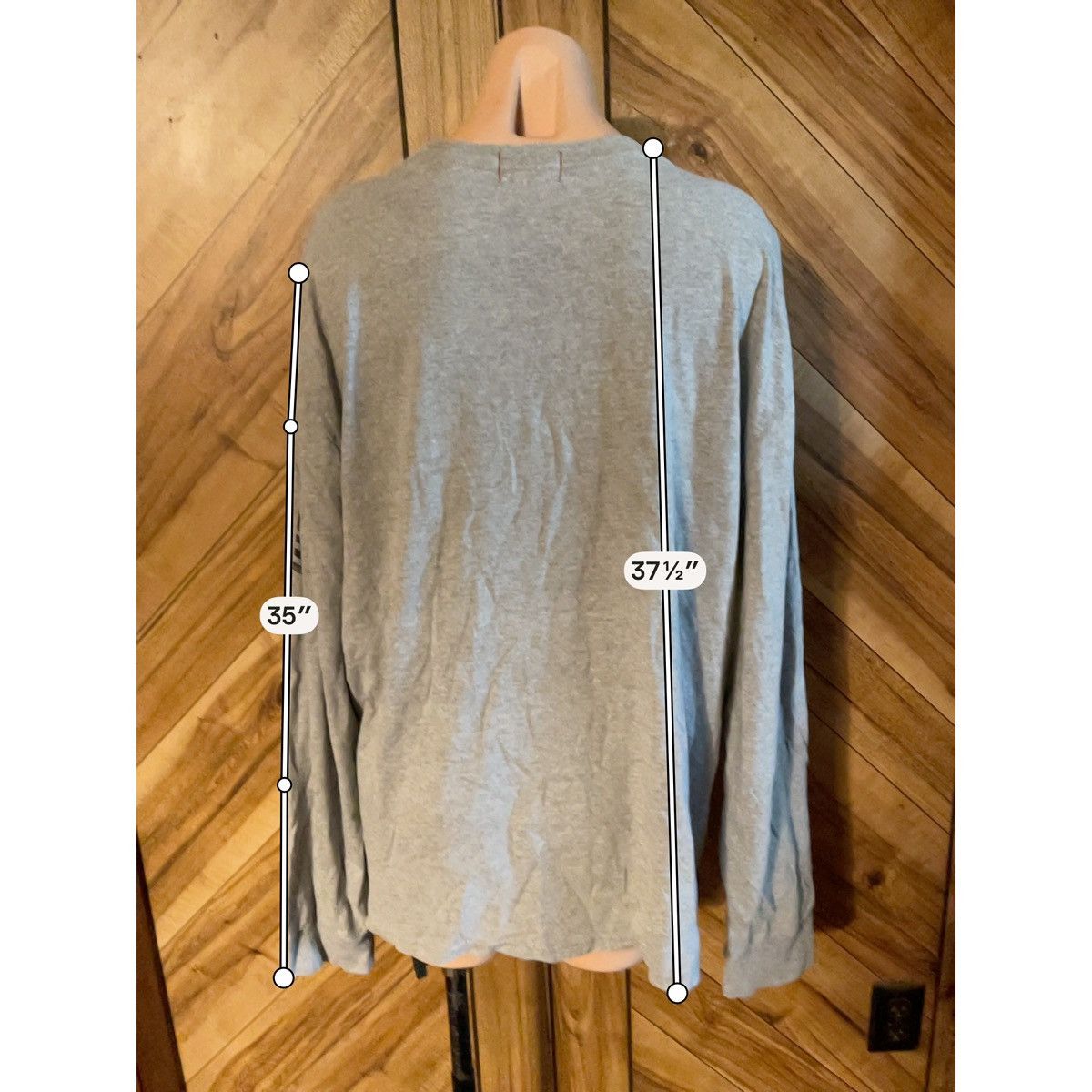 Gap Gap Vintage Y2K 2002 XXL Gray Long Sleeve Pocket T-Shirt Size US XXL / EU 58 / 5 - 12 Thumbnail