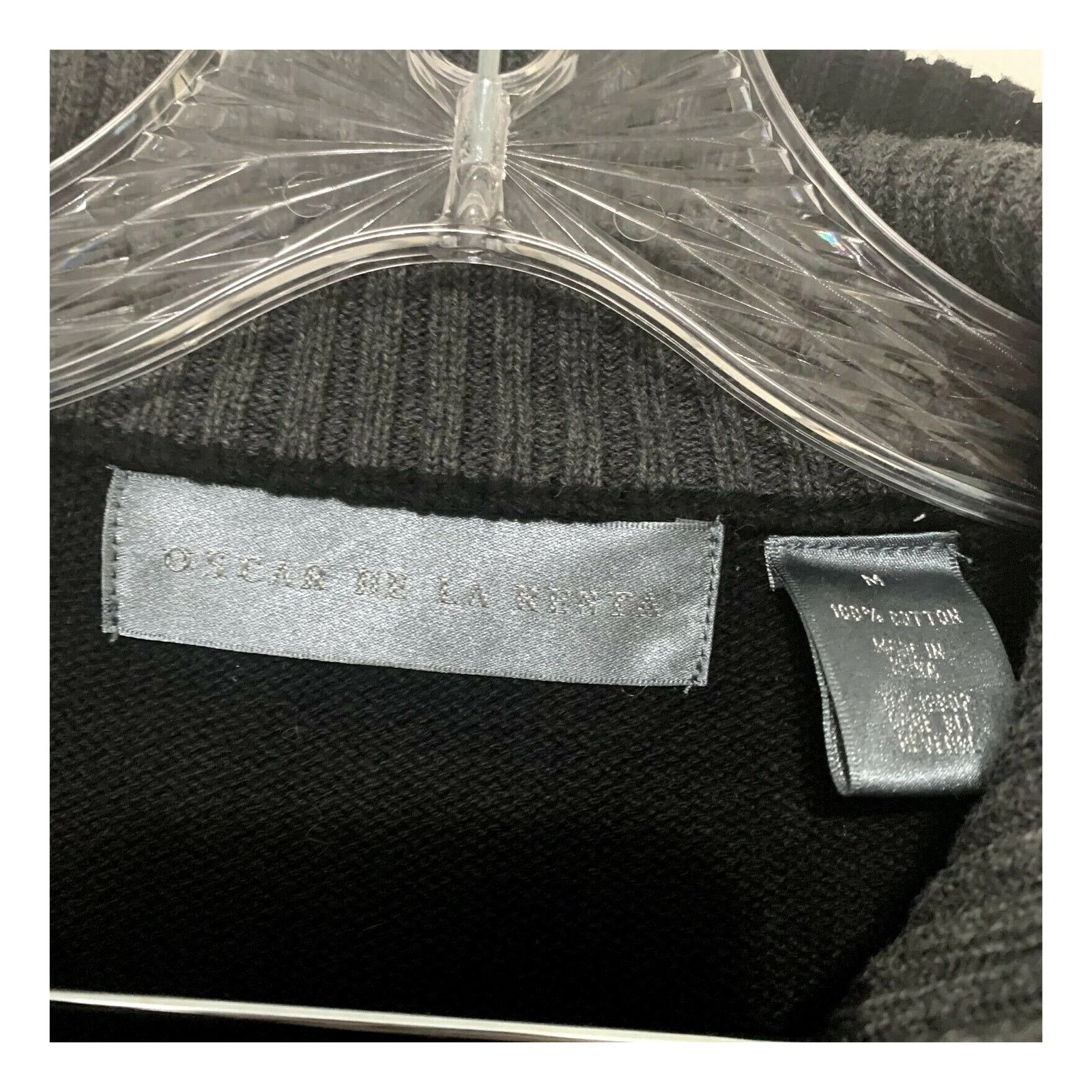 Oscar De La Renta Oscar De La Renta Nordic 1/4 Zip Pullover Sweater Black M Size US M / EU 48-50 / 2 - 2 Thumbnail