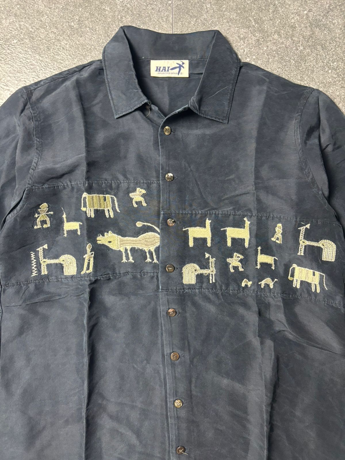 Hai Sporting Gear 1990s Hai Sporting Gear Zoo Open Collar Shirt Size US M / EU 48-50 / 2 - 3 Thumbnail