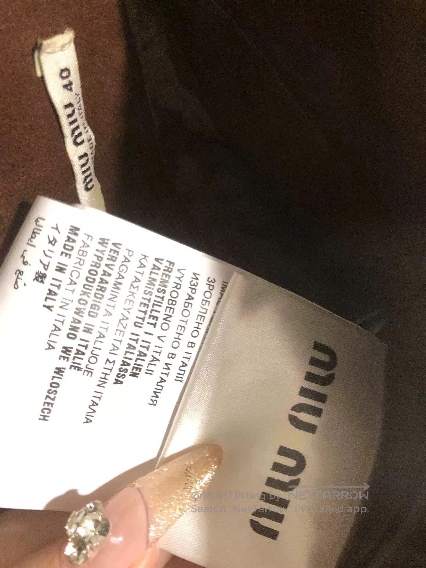 Miu Miu Miu Miu Brown Leather Mini Skirt. Size 26" / US 2 / IT 38 - 4 Thumbnail