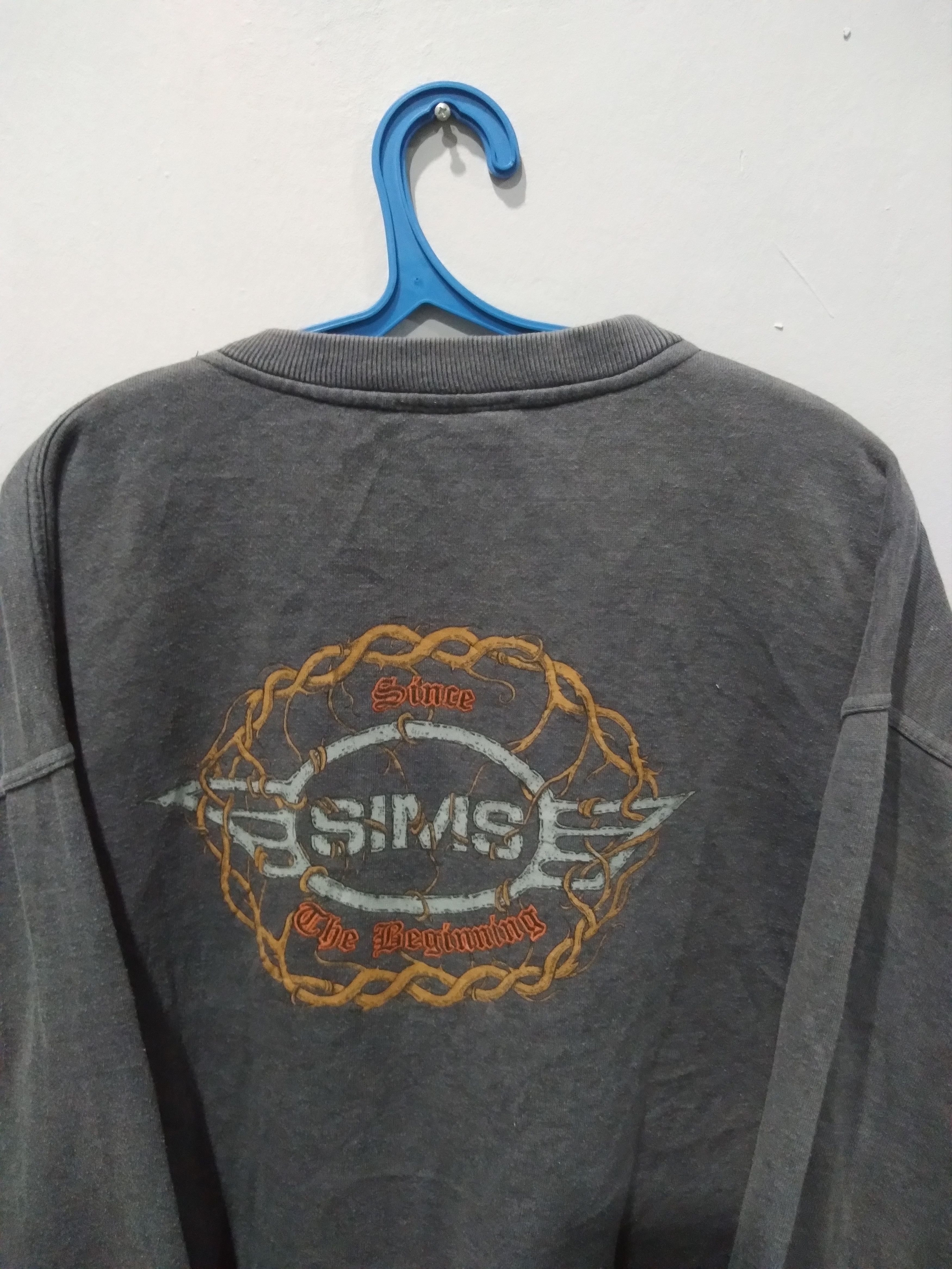 image of Vintage 90's Sims Skateboarding Company Skateboards Boardwear in Grey, Men's (Size Large)