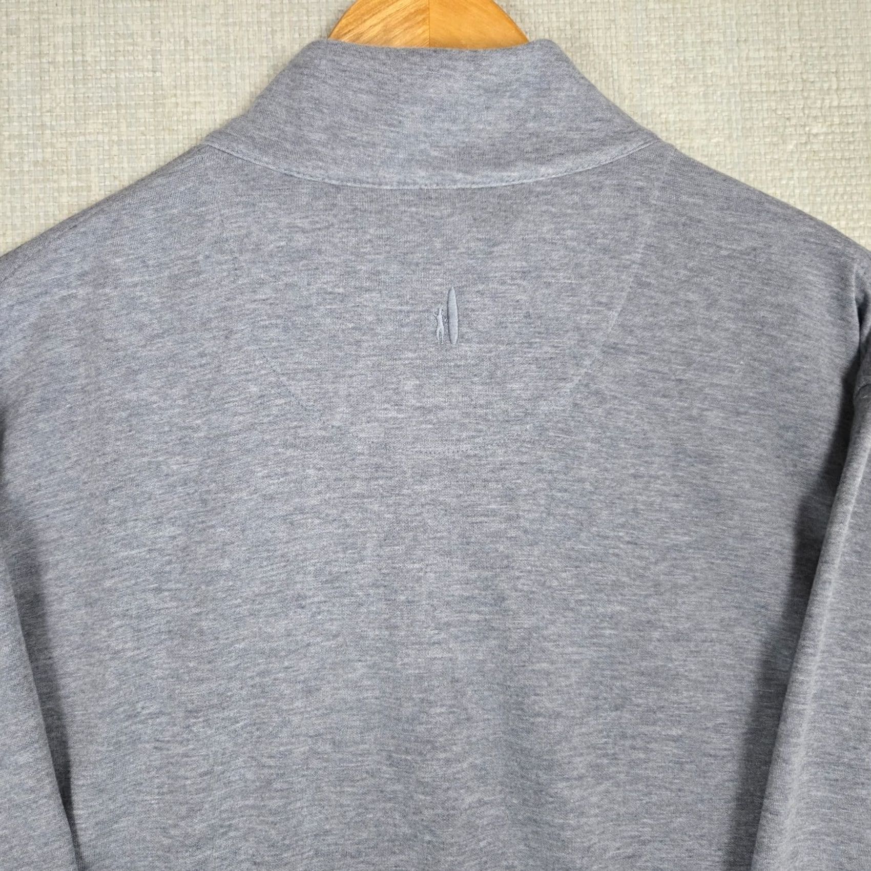 johnnie-O JOHNNIE-O Mens XL Pullover 1/4 Zip Golf Sweatshirt Blue Knit Cotton Blend Mock Neck Windproof? (Note: cannot add new words) Size US XL / EU 56 / 4 - 7 Thumbnail