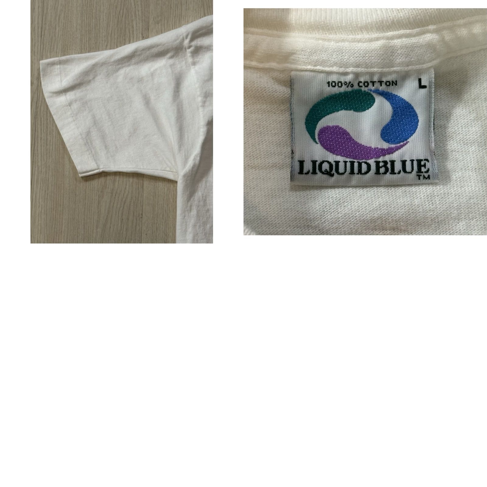 Liquid Blue VINTAGE Grateful Dead Last In, First Out Final Tour Crew Shirt L White 90s Jerry Size US L / EU 52-54 / 3 - 8 Thumbnail