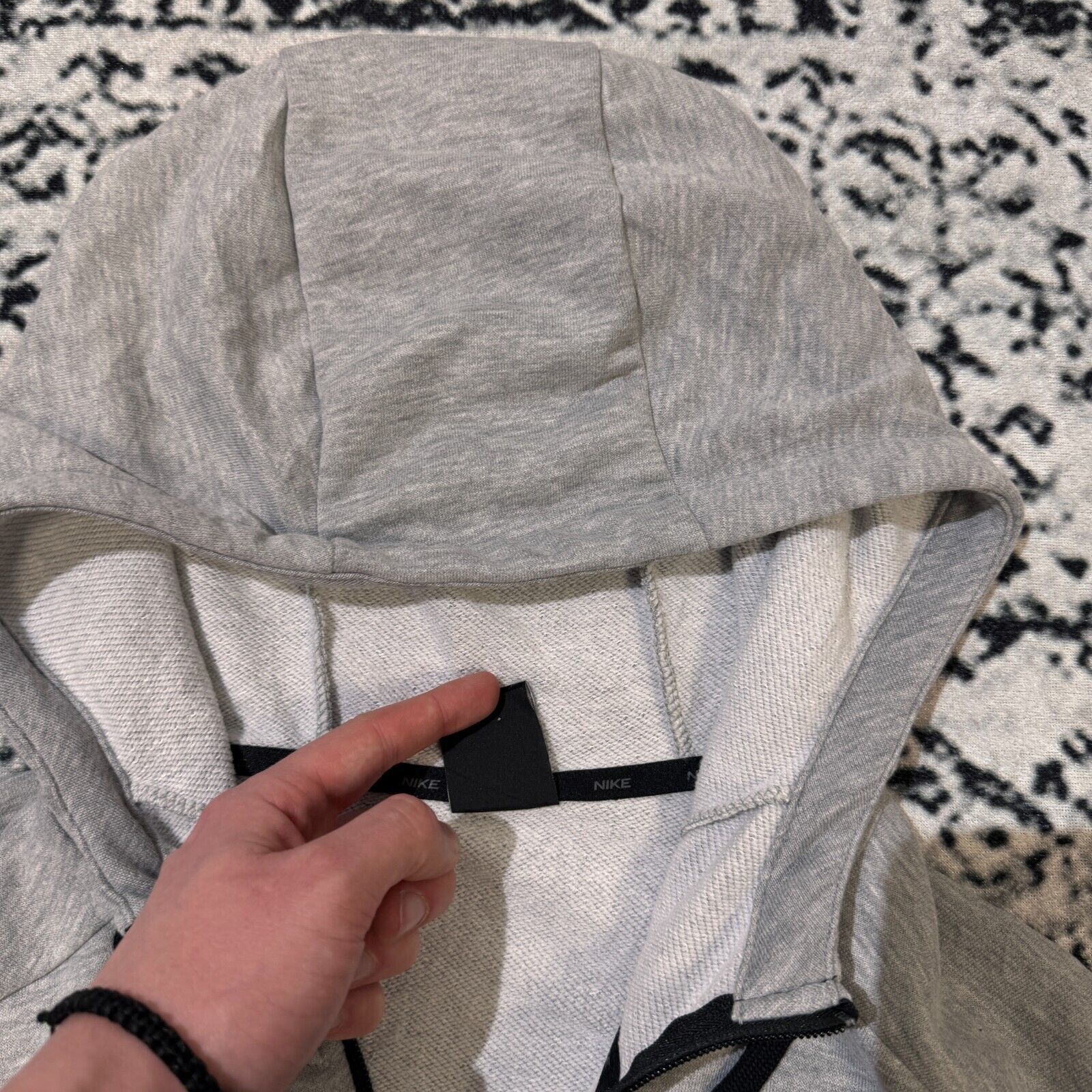 Nike × Vintage Vintage Nike Unisex Gray Cotton Hoodie Zip Size XL Y2K 90s Size US XL / EU 56 / 4 - 9 Thumbnail