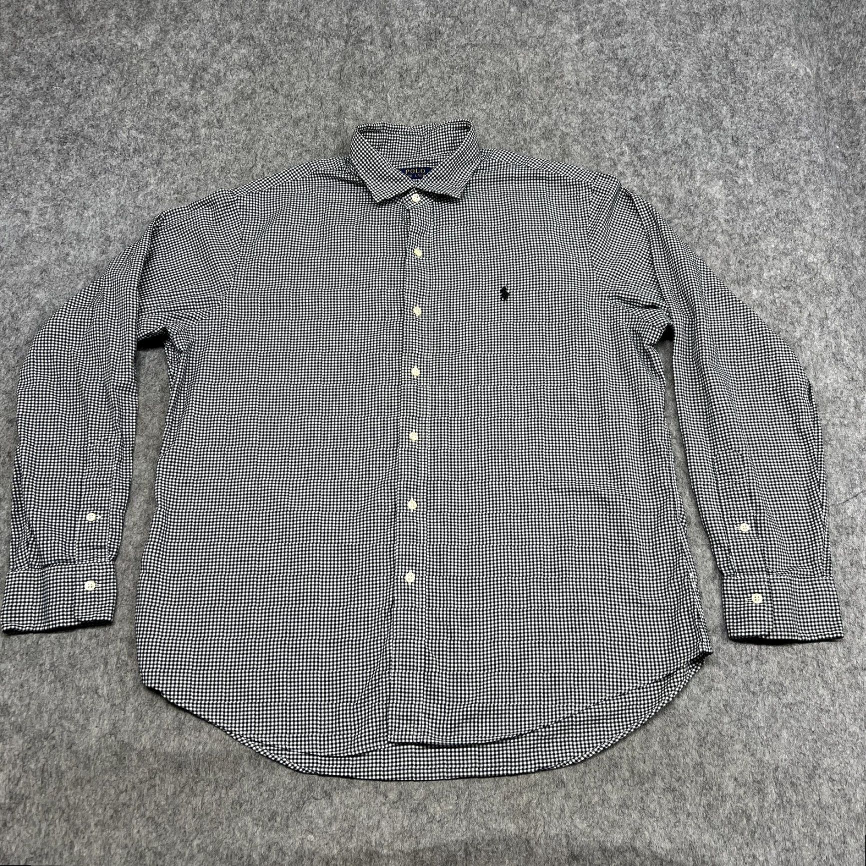 Polo Ralph Lauren Polo Ralph Lauren Shirt Mens XL Black White Check Long Sleeve Button Preppy Pony Size US XL / EU 56 / 4 - 2 Thumbnail