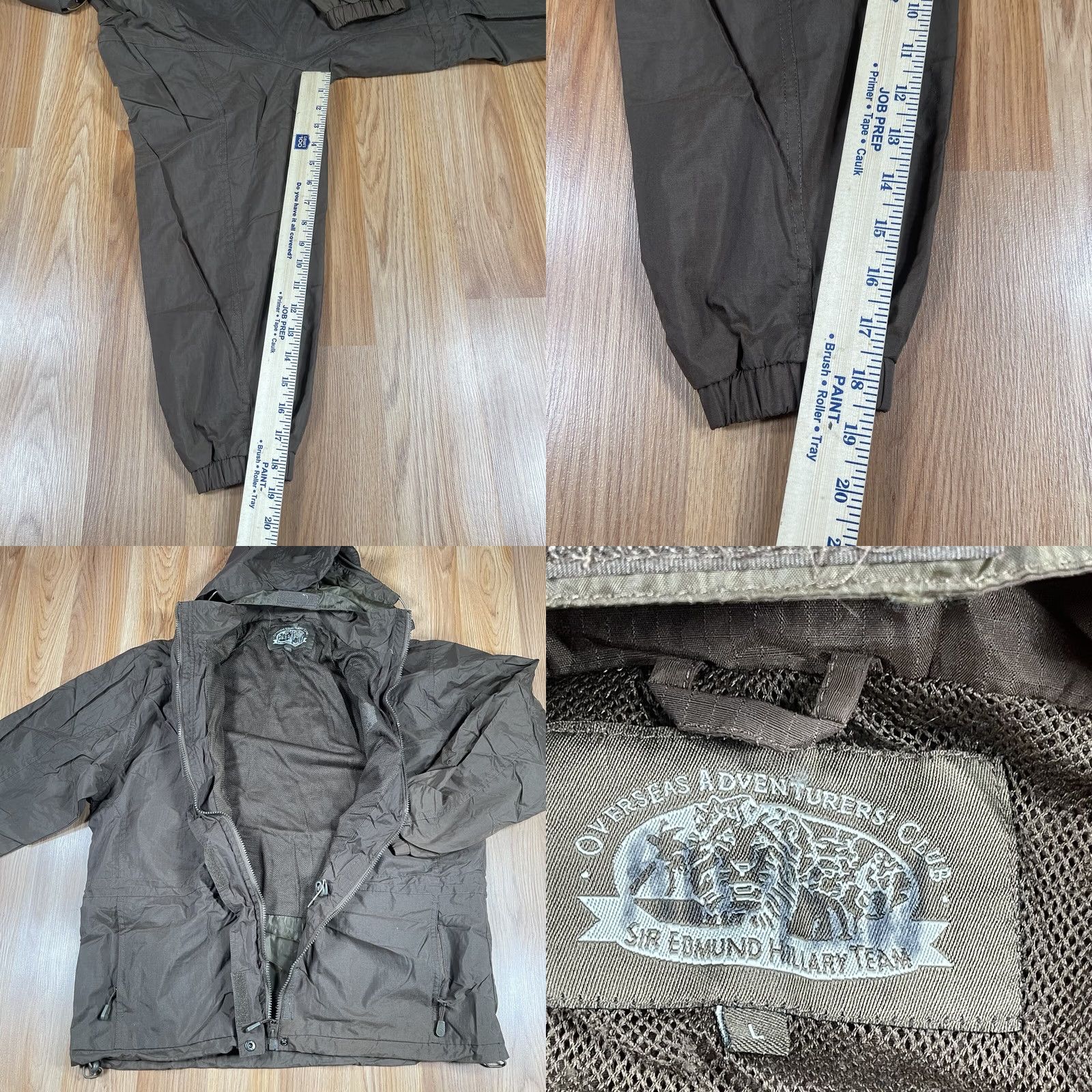 Olive Overseas Adventurer’s Club Windbreaker Hoodie Mens L Olive Green Full Zip Jacket Size US L / EU 52-54 / 3 - 8 Thumbnail