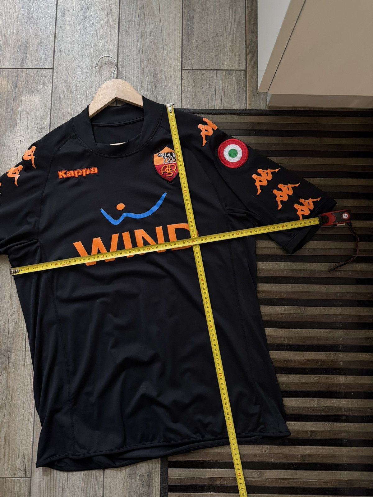 Kappa Kappa AS Roma Italy 2008 2009 Third Black Jersey Size US XL / EU 56 / 4 - 12 Thumbnail