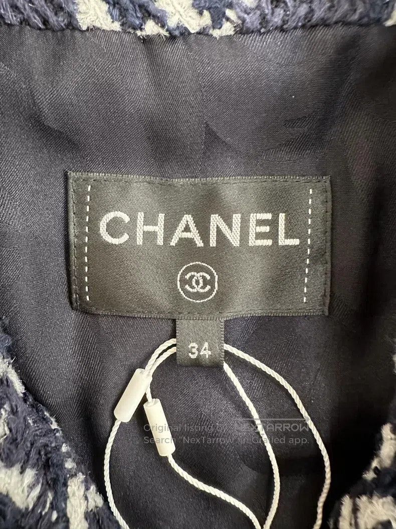 Chanel Chanel 23B blue twill soft tweed four-pocket classic short Size XXS / US 00 / IT 34 - 3 Thumbnail
