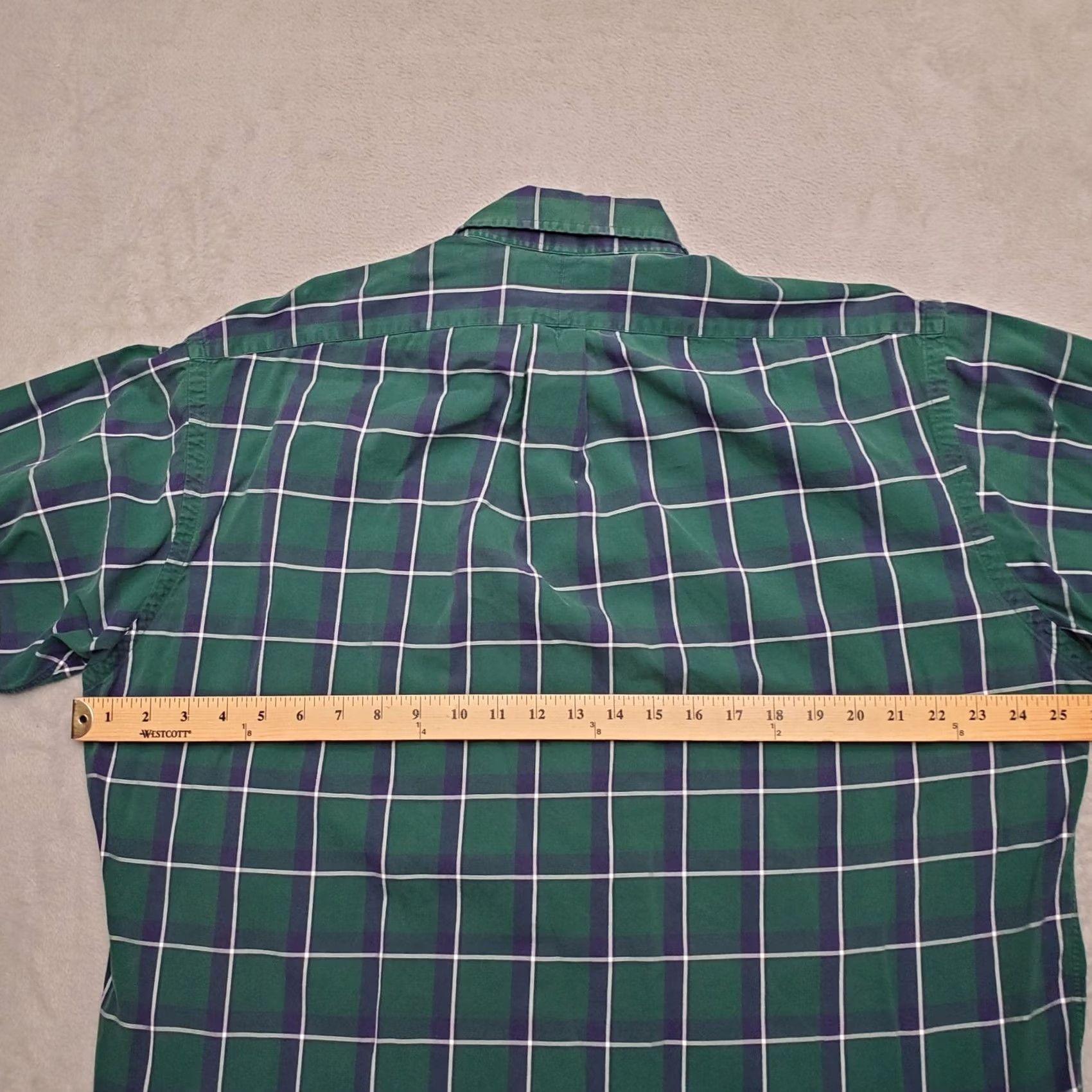 Ralph Lauren Ralph Lauren Tilden Golf Shirt Mens Large Blue Green Window Pane Check Twill Size US L / EU 52-54 / 3 - 4 Thumbnail