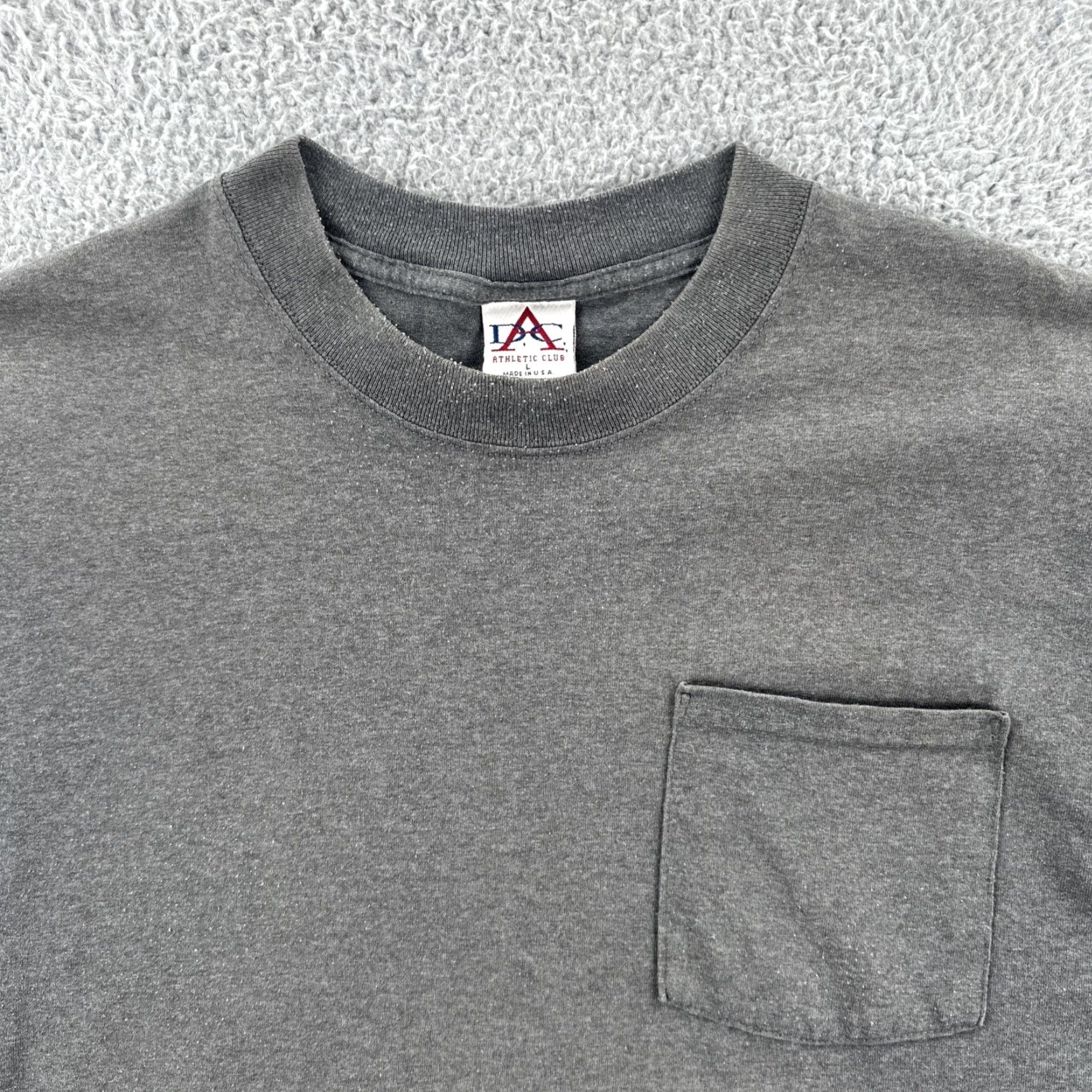 Vintage VINTAGE DC Athletic Club Mens L Gray Blank Pocket T Shirt USA 90s Mens Size US L / EU 52-54 / 3 - 5 Thumbnail