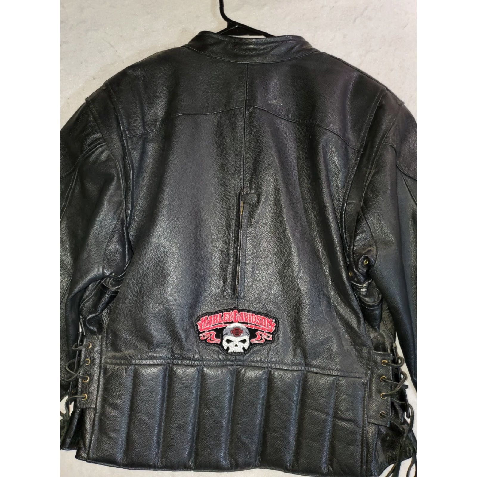 Vintage VINTAGE Leather Motorcycle Jacket - Heavy Padded - Women's 1X BLACK - Biker Style - Short Jacket - Unknown Brand - Zip Closure - Casual Wear Size XL / US 12-14 / IT 48-50 - 5 Thumbnail
