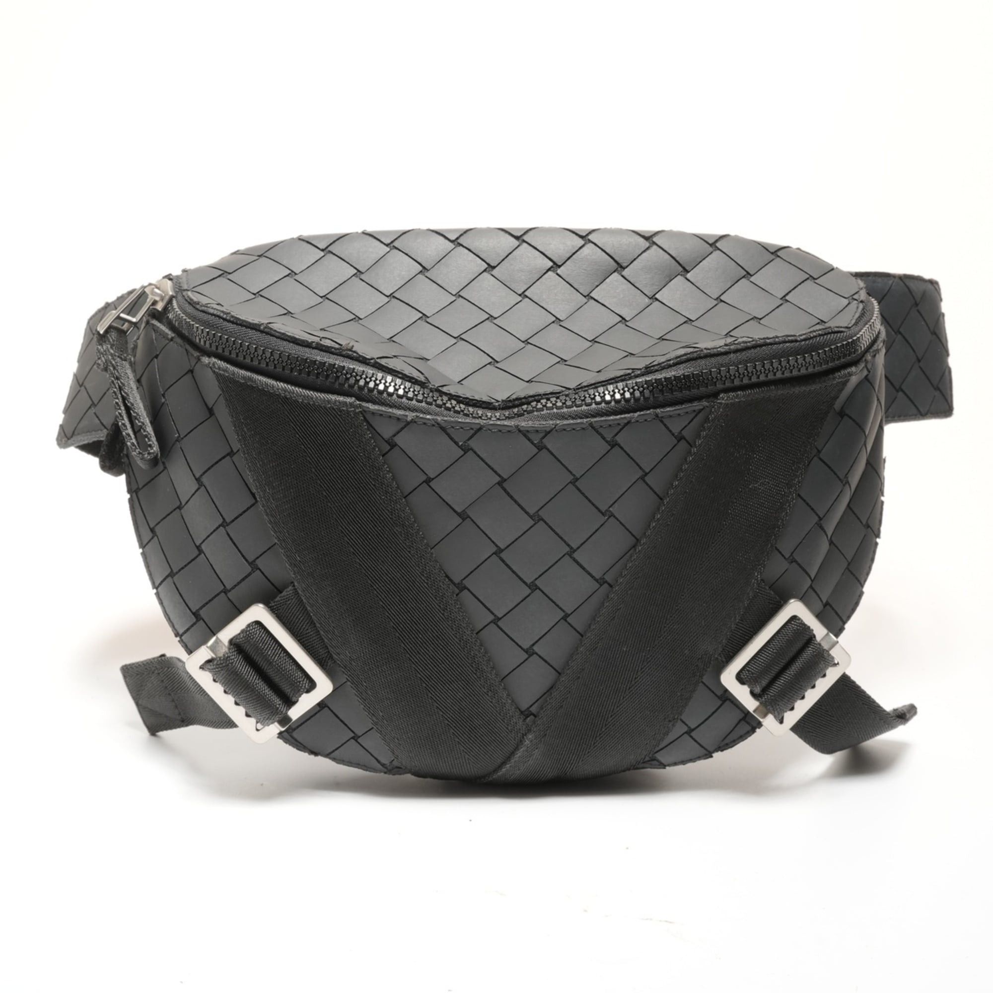 Bottega Veneta Bottega Veneta Intrecciato Rubber Body Bag Shoulder Black Size ONE SIZE - 1 Thumbnail