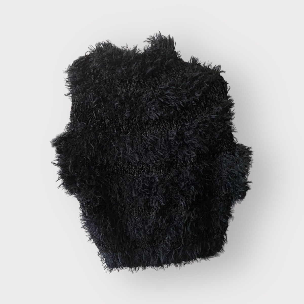 Comme des Garcons Wool Rayon faux Fur Asymmetric Blouse Size M / US 6-8 / IT 42-44 - 2 Thumbnail