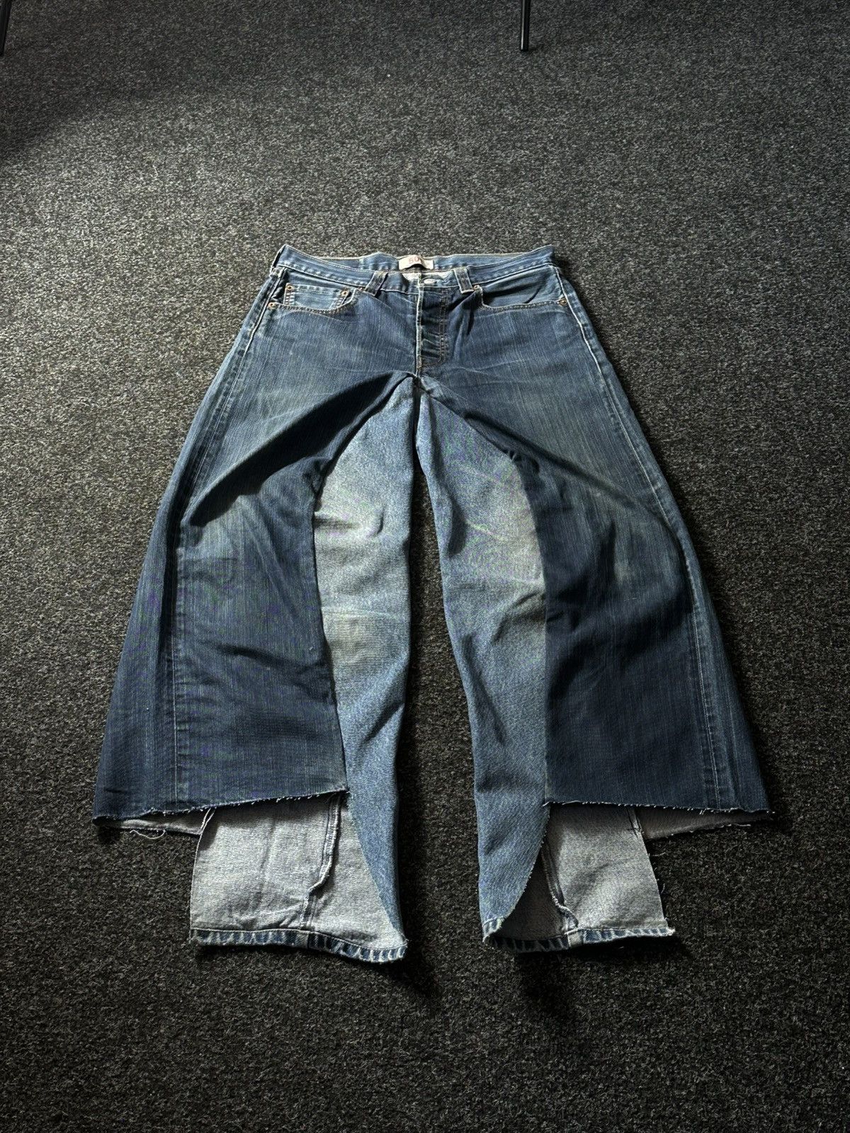 If Six Was Nine × Levi's 🚨GRAIL CUSTOM DENIM JEANS 2in1 ULTRA BAGGY Y2K JAPANESE STYL Size US 32 / EU 48 - 1 Thumbnail