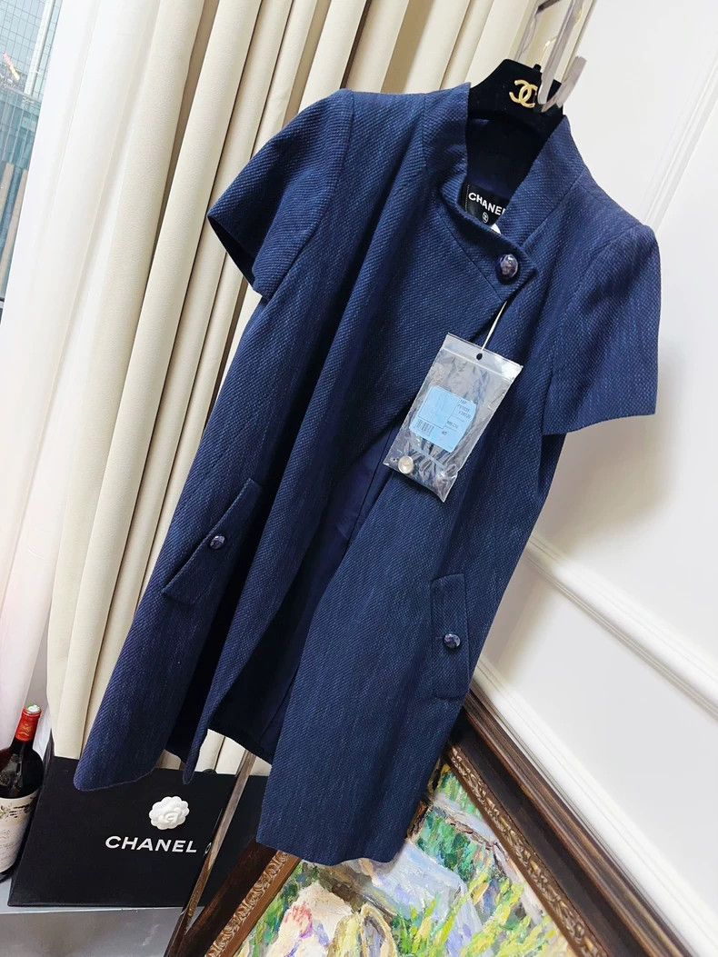 Chanel Chanel Dark blue short-sleeved dress Size XS / US 0-2 / IT 36-38 - 9 Thumbnail