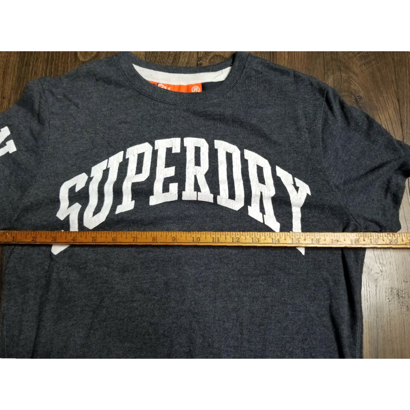 Superdry SUPERDRY Men’s SD Spell Out Grey T Shirt | Medium | Cotton Crew Neck Short Sleeve | Logo Graphic | Slim Fit Size US M / EU 48-50 / 2 - 3 Thumbnail