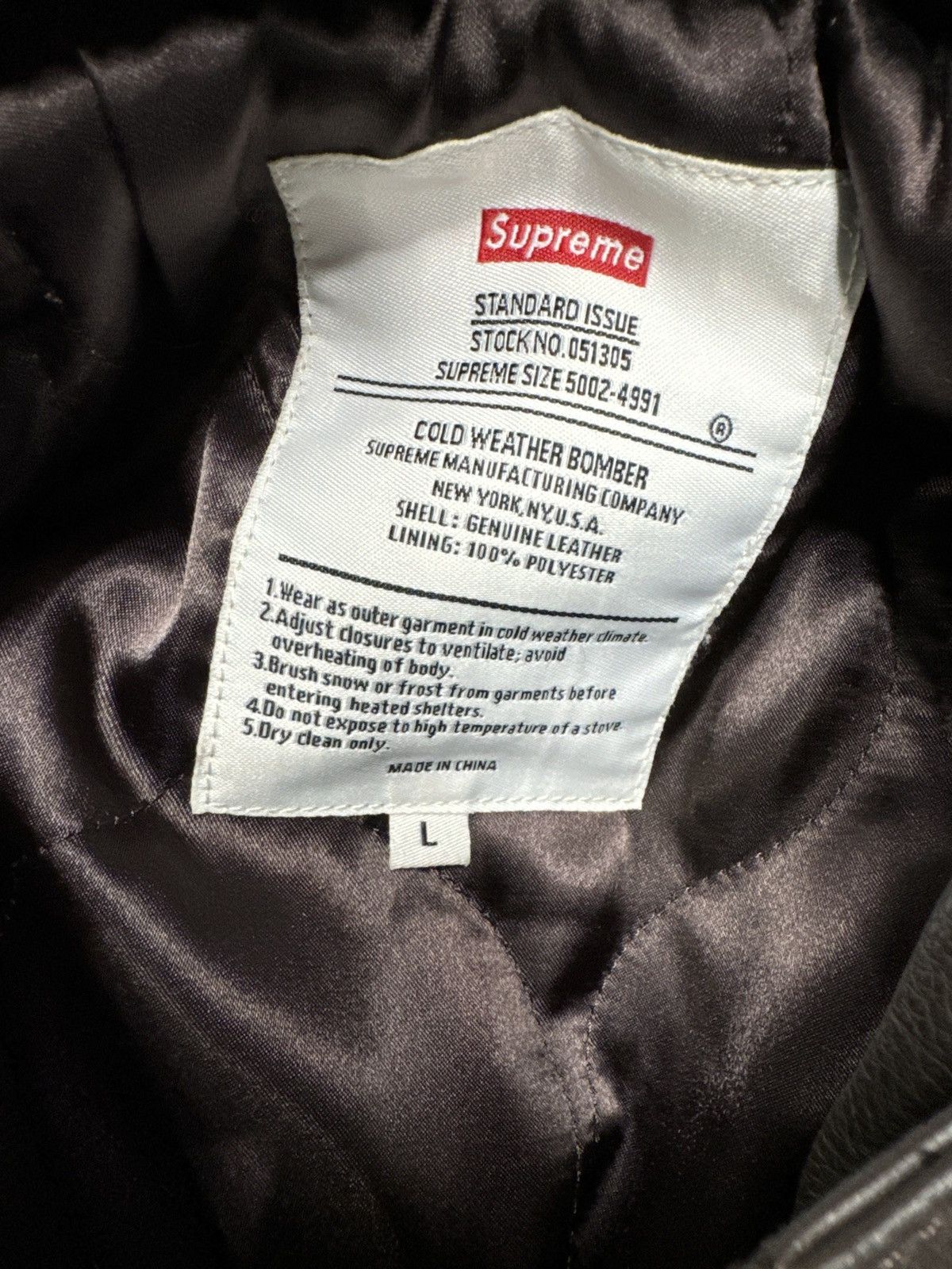 Supreme 09AW Supreme Cold Weather Leather Bomber Large Size US L / EU 52-54 / 3 - 4 Thumbnail