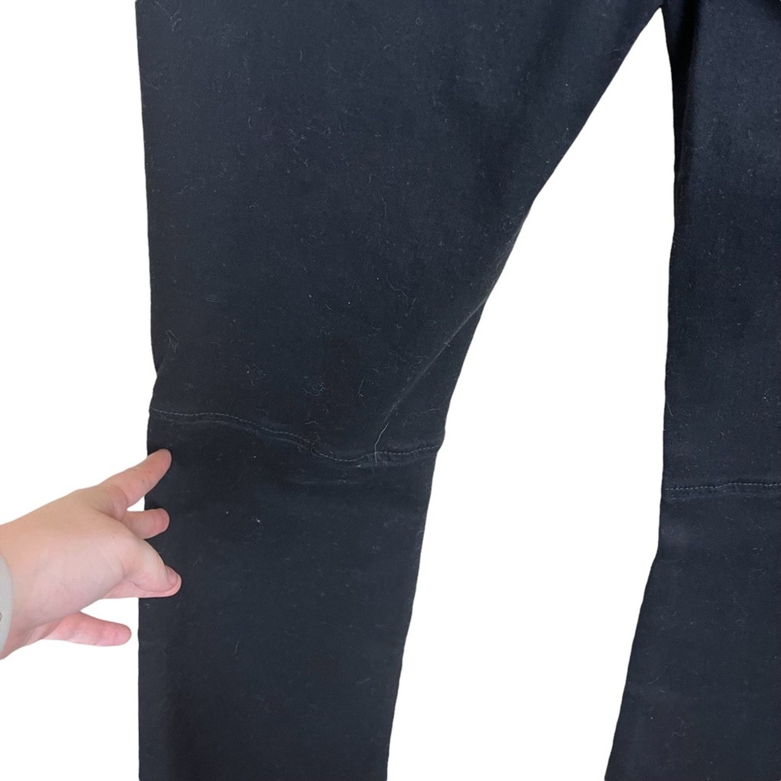 Nordstrom O2 Denim Black Flare Wide Leg Flare Bellbottom Denim Jean 27 Size 27" / US 4 / IT 40 - 3 Thumbnail