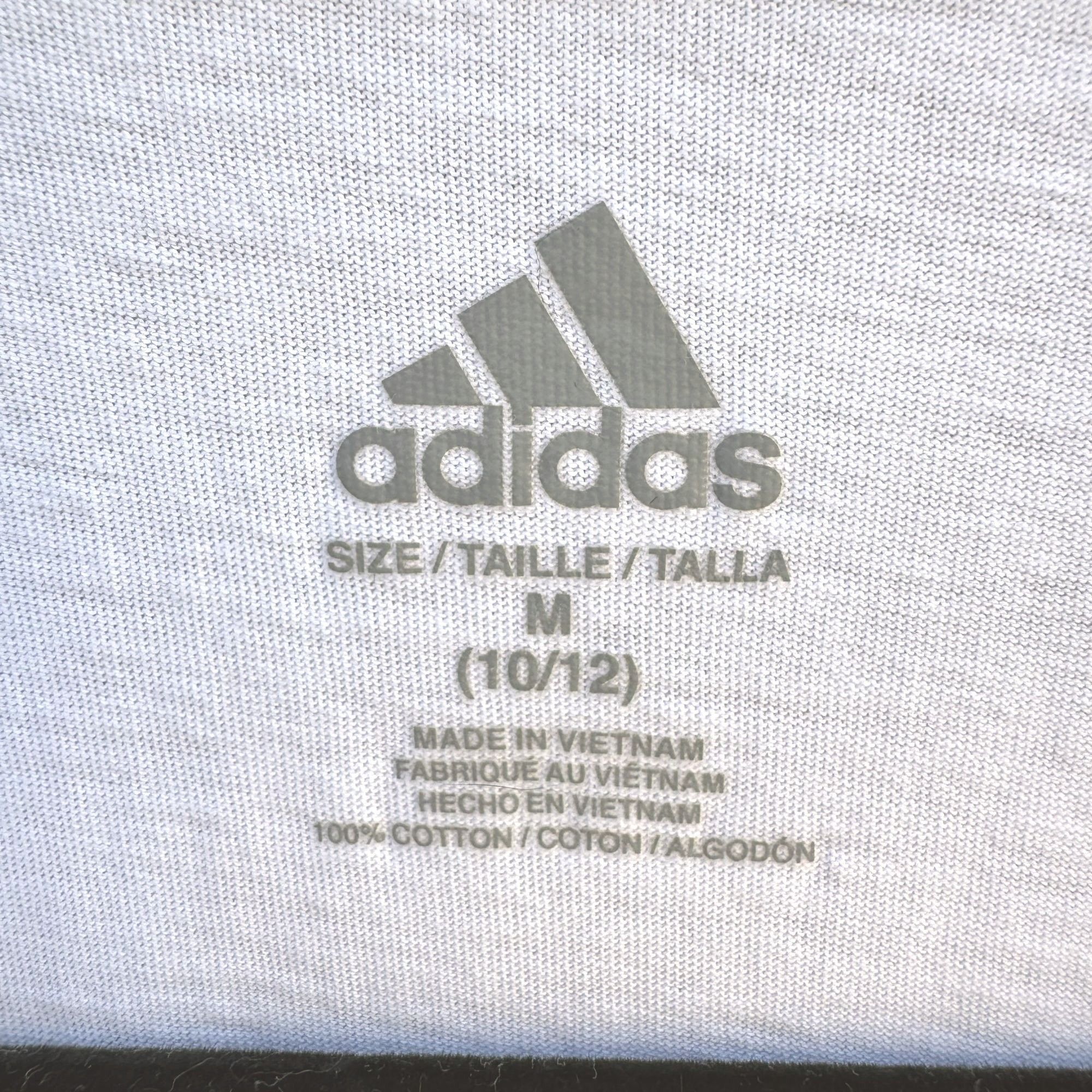 Adidas Adidas Womens White Cotton 3-Stripes Logo Graphic T-Shirt Si Size M / US 6-8 / IT 42-44 - 2 Thumbnail