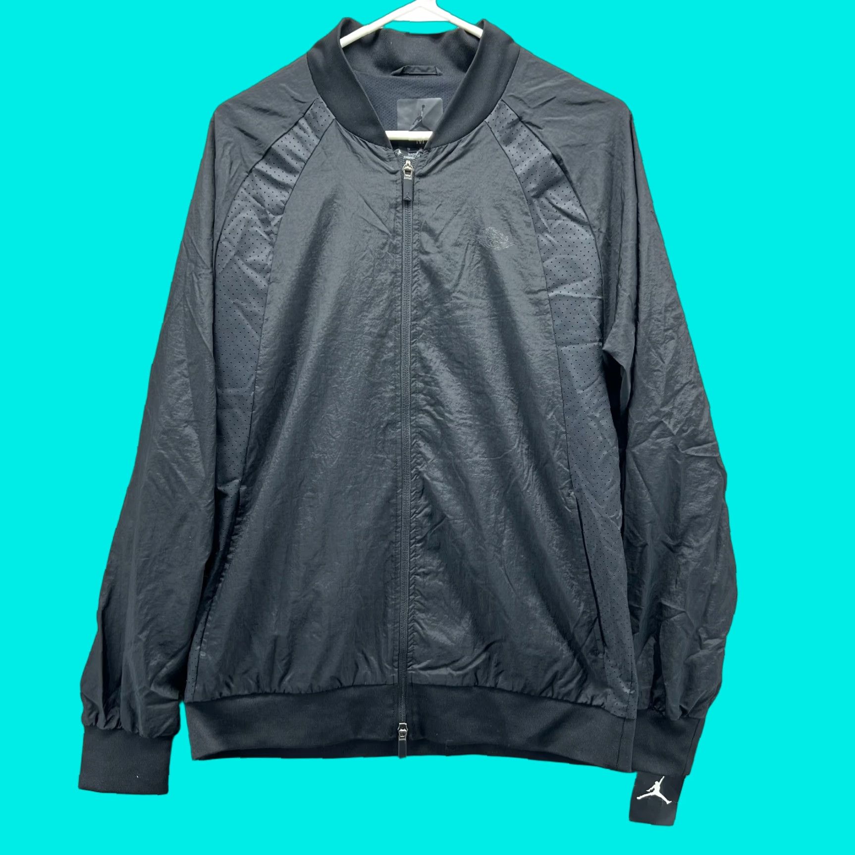 Jordan Brand VINTAGE Jordan Windbreaker Jacket Mens Medium Black Lightweight 843100-010 Logo 90s Size US M / EU 48-50 / 2 - 1 Thumbnail