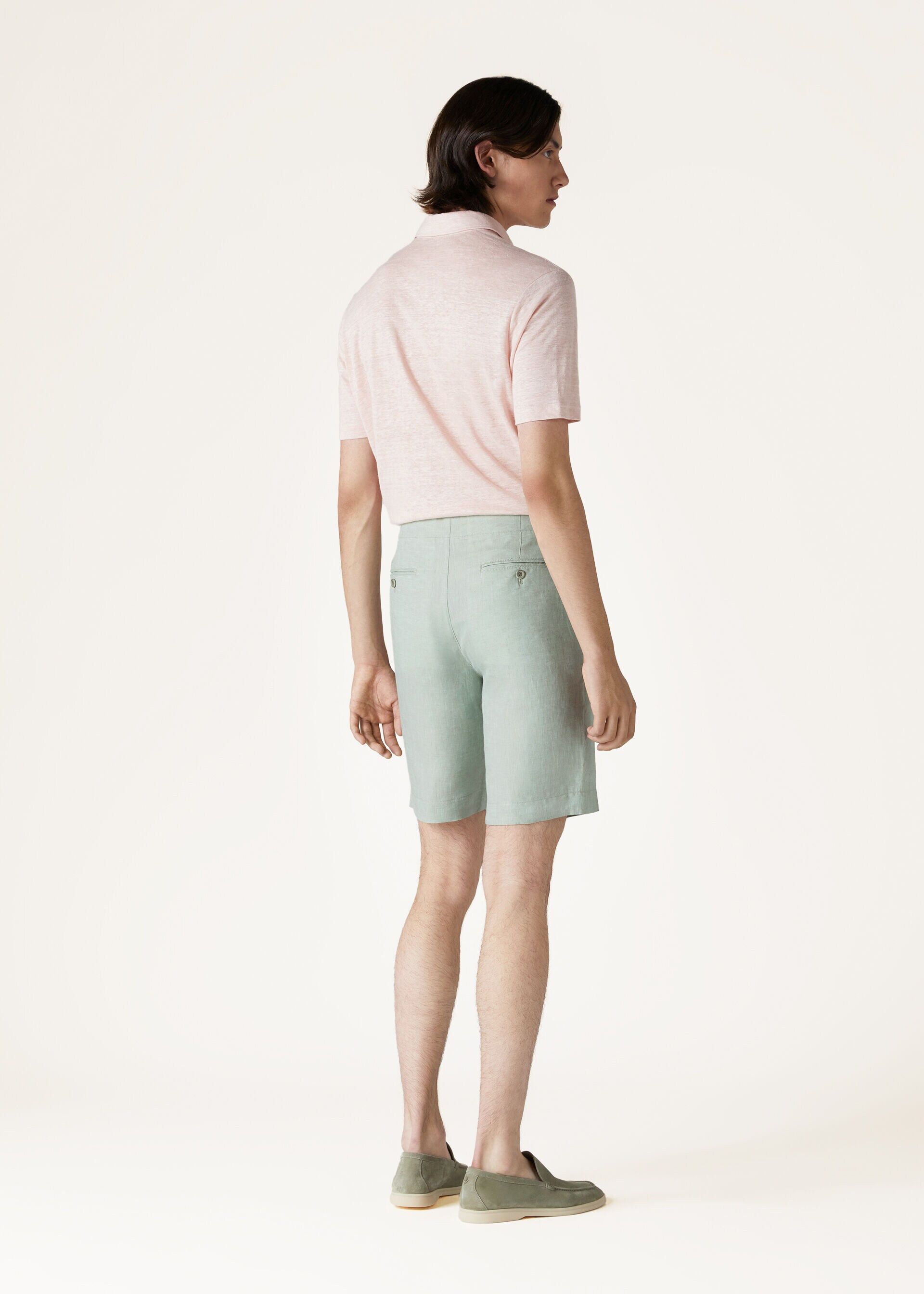 Loro Piana o1srvl11e1024 Bermuda Flat Shorts in Idilliac Green Size US 32 / EU 48 - 5 Thumbnail