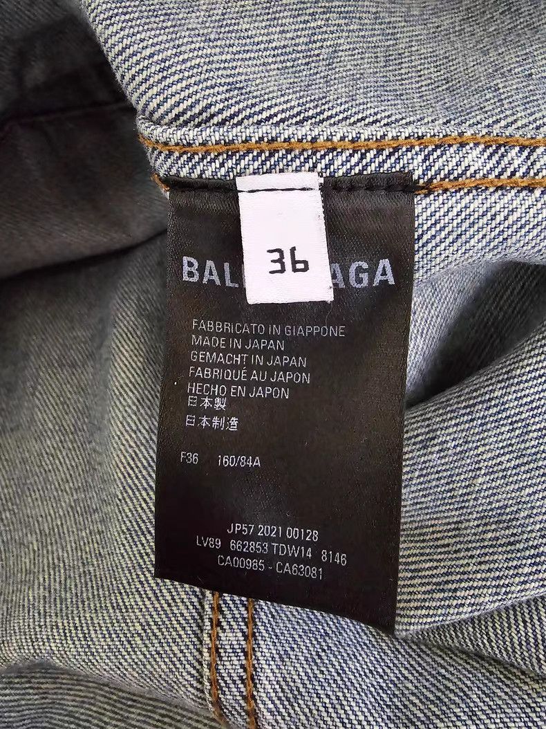 Balenciaga Balenciaga Denim Jacket Size US XXL / EU 58 / 5 - 3 Thumbnail