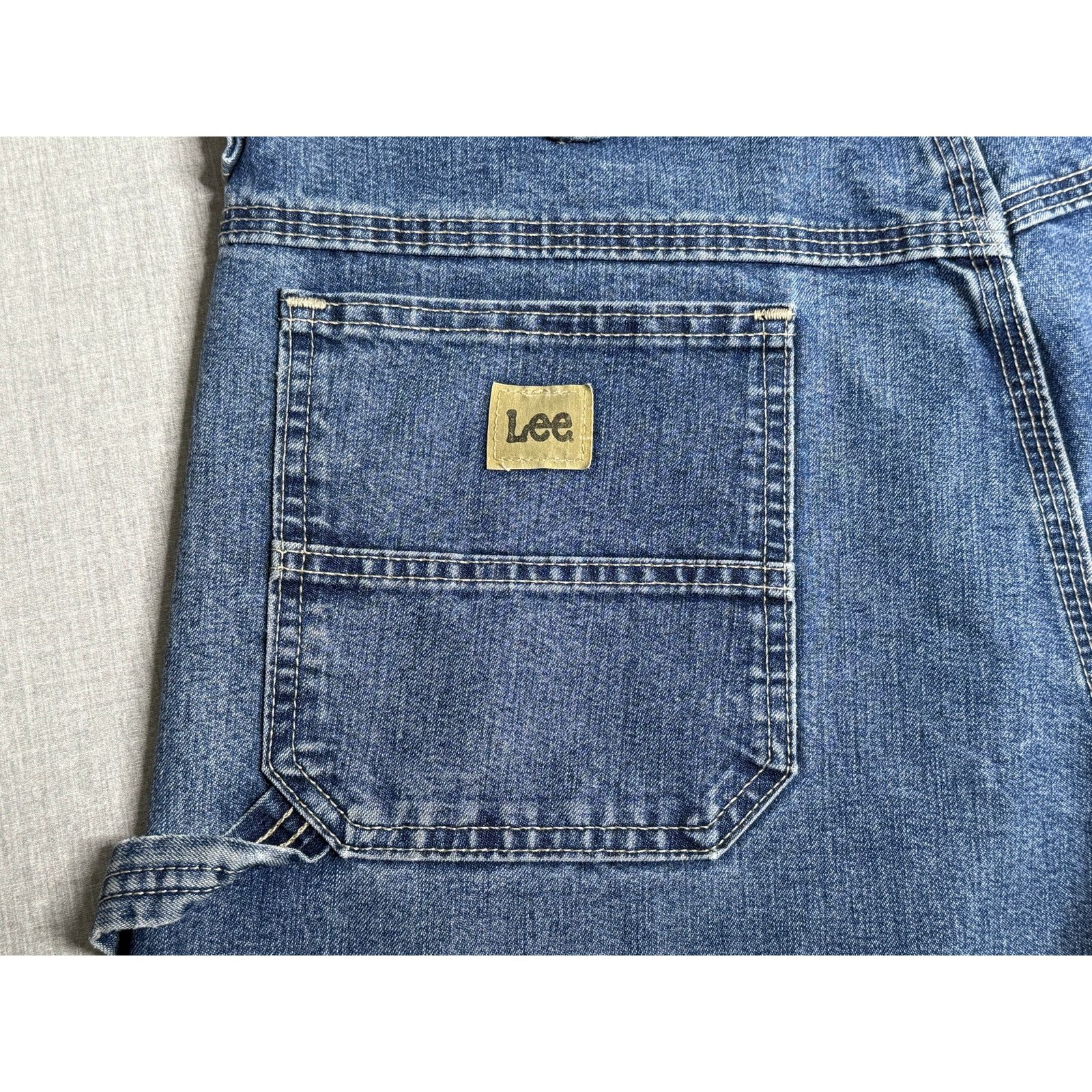 Lee × Vintage Vintage Y2K Lee Loose Fit Carpenter Jeans 34x32 Size US 34 / EU 50 - 5 Thumbnail