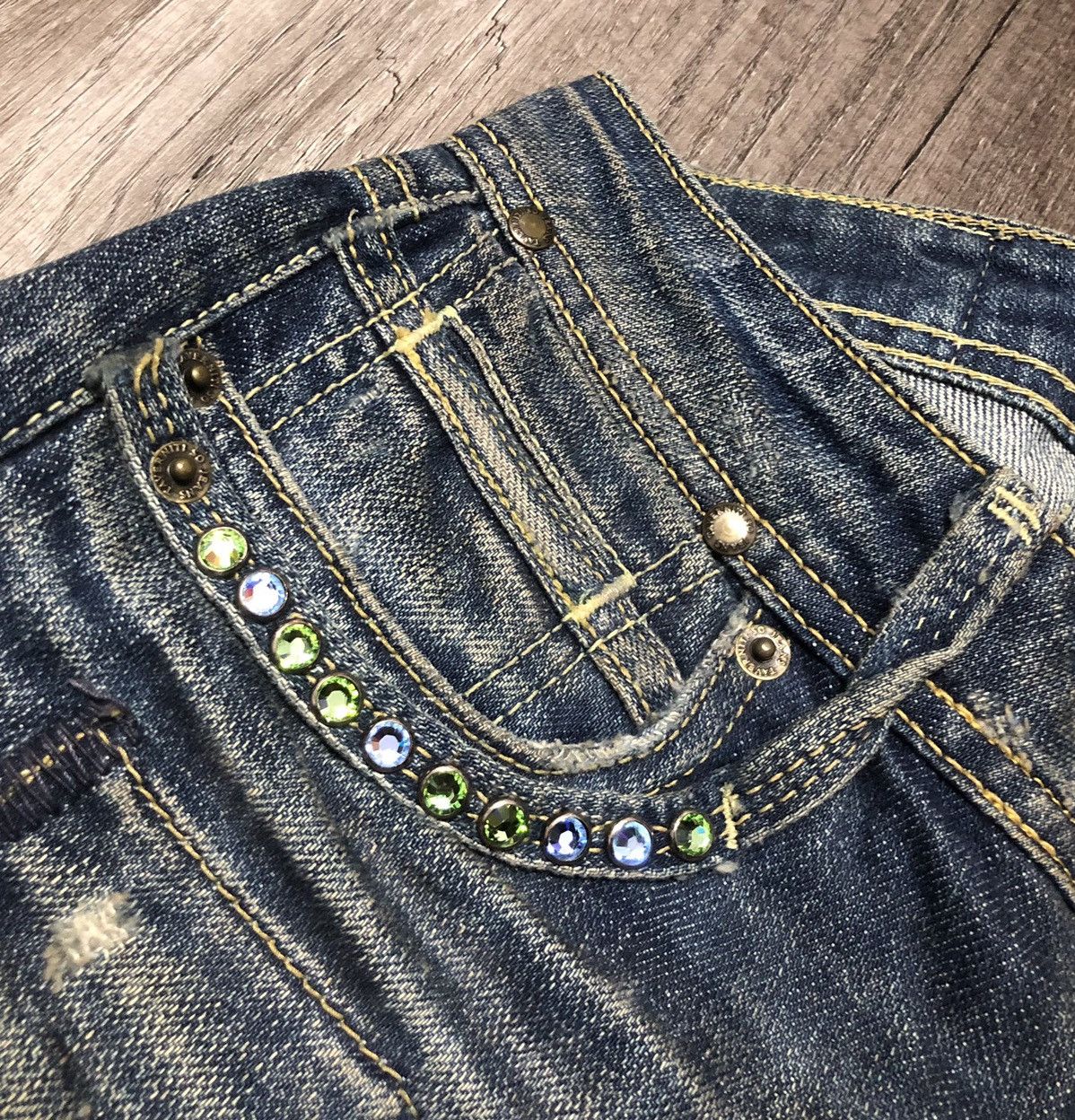 Taverniti × Vintage Distressed Denim Taverniti Jeans Courtney Flare Design Size 27" / US 4 / IT 40 - 15 Thumbnail