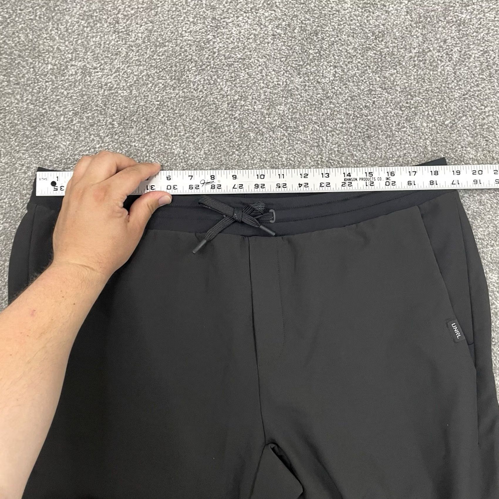 Vintage UNRL Joggers Men XL Black Performance Stretch Drawstring Pants Casual Work Size US 36 / EU 52 - 7 Thumbnail