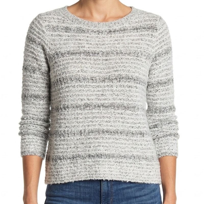Loft LOFT Chunky Gray Crew Neck Marled Sweater Mint Size S Size S / US 4 / IT 40 - 1 Thumbnail