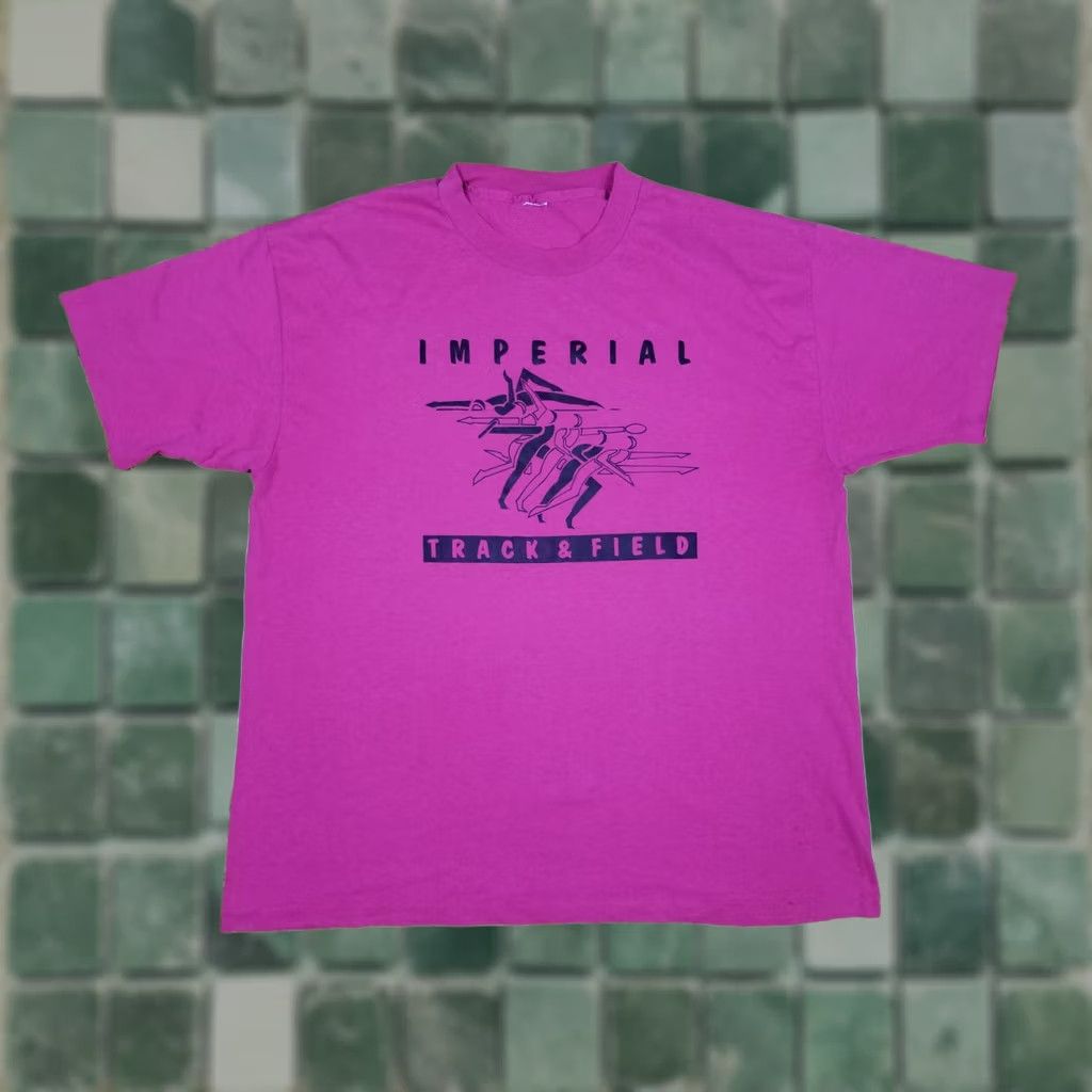 Imperial VINTAGE 90' T-SHIRT XLARGE Pink THIN 50/50 TRACK & FILED ROSE IMPERIAL Size US XL / EU 56 / 4 - 1 Thumbnail