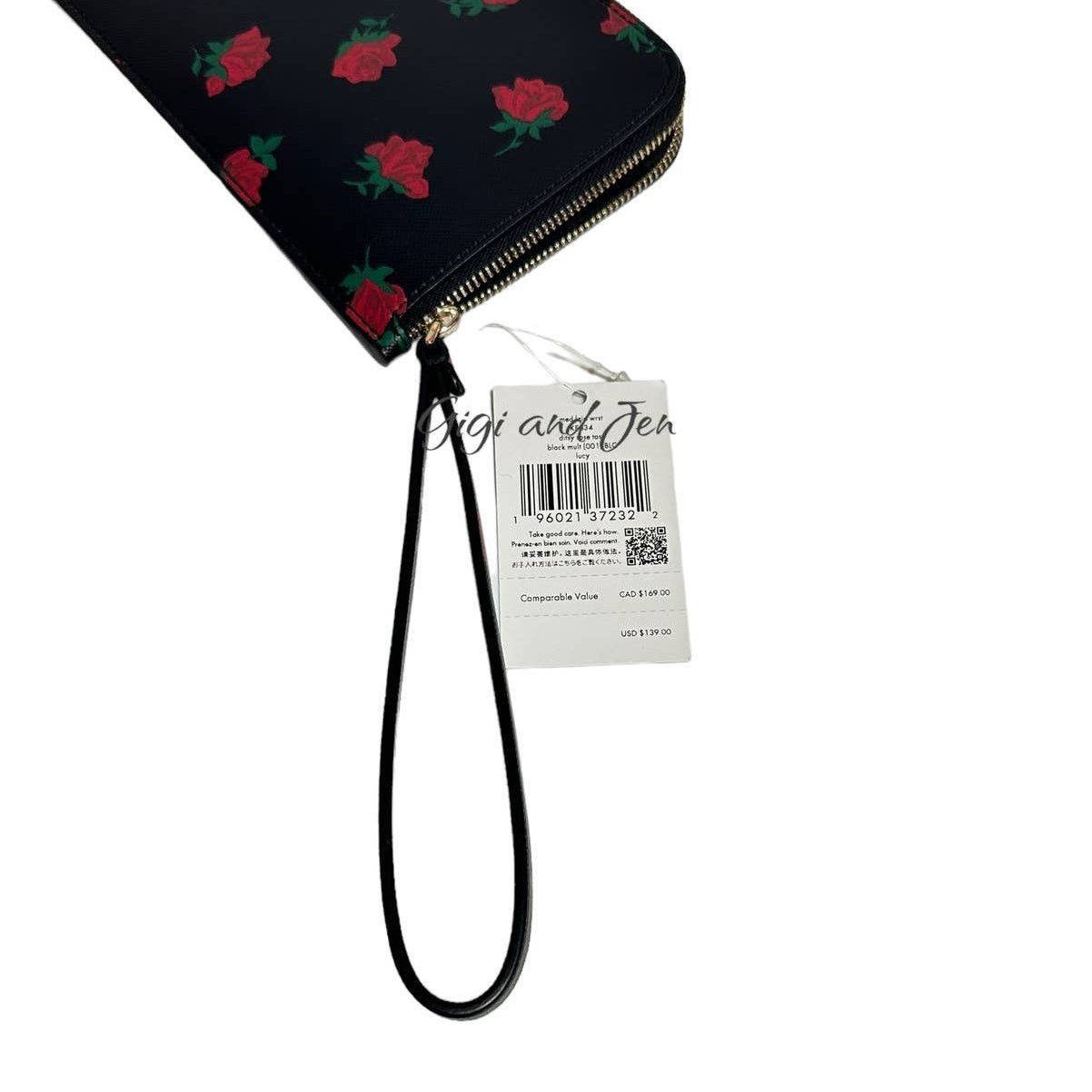 Kate Spade Kate spade Lucy Rose Toss Medium L-Zip Wristlet Size ONE SIZE - 5 Thumbnail