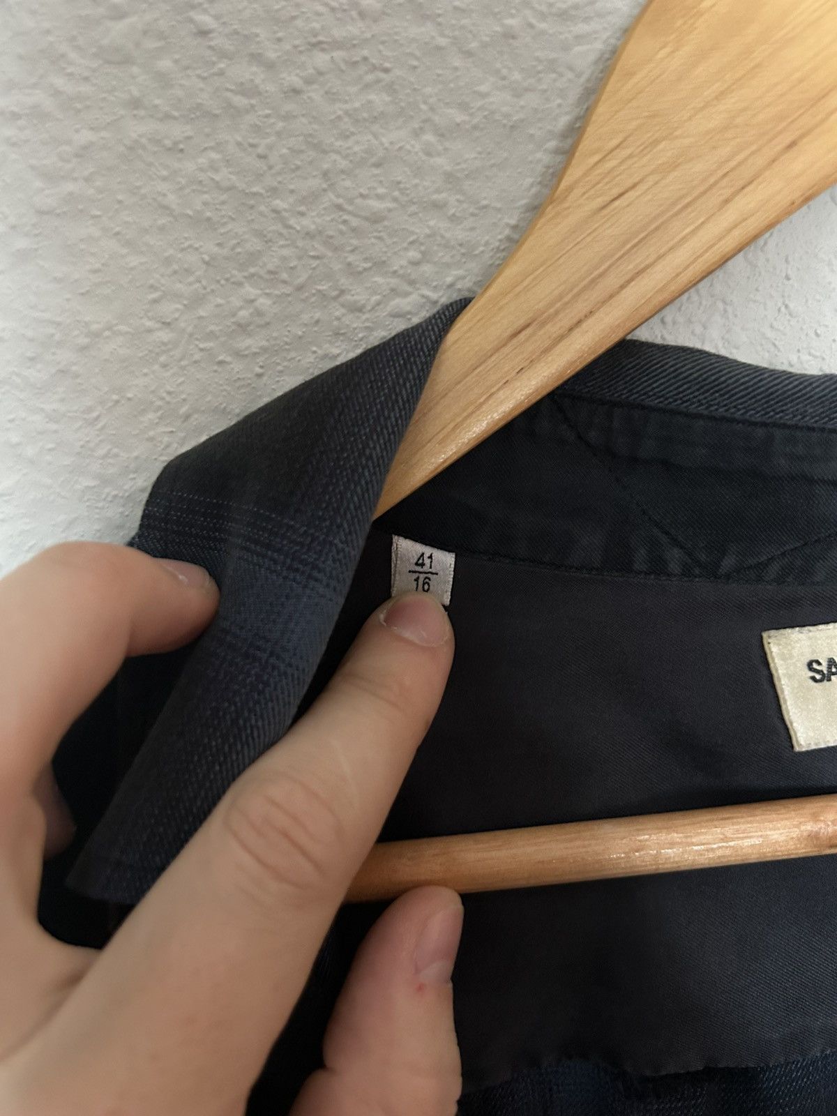 Saint Laurent Paris Saint Laurent Paris Black & Blue Distressed Flannel Size US XS / EU 42 / 0 - 12 Thumbnail