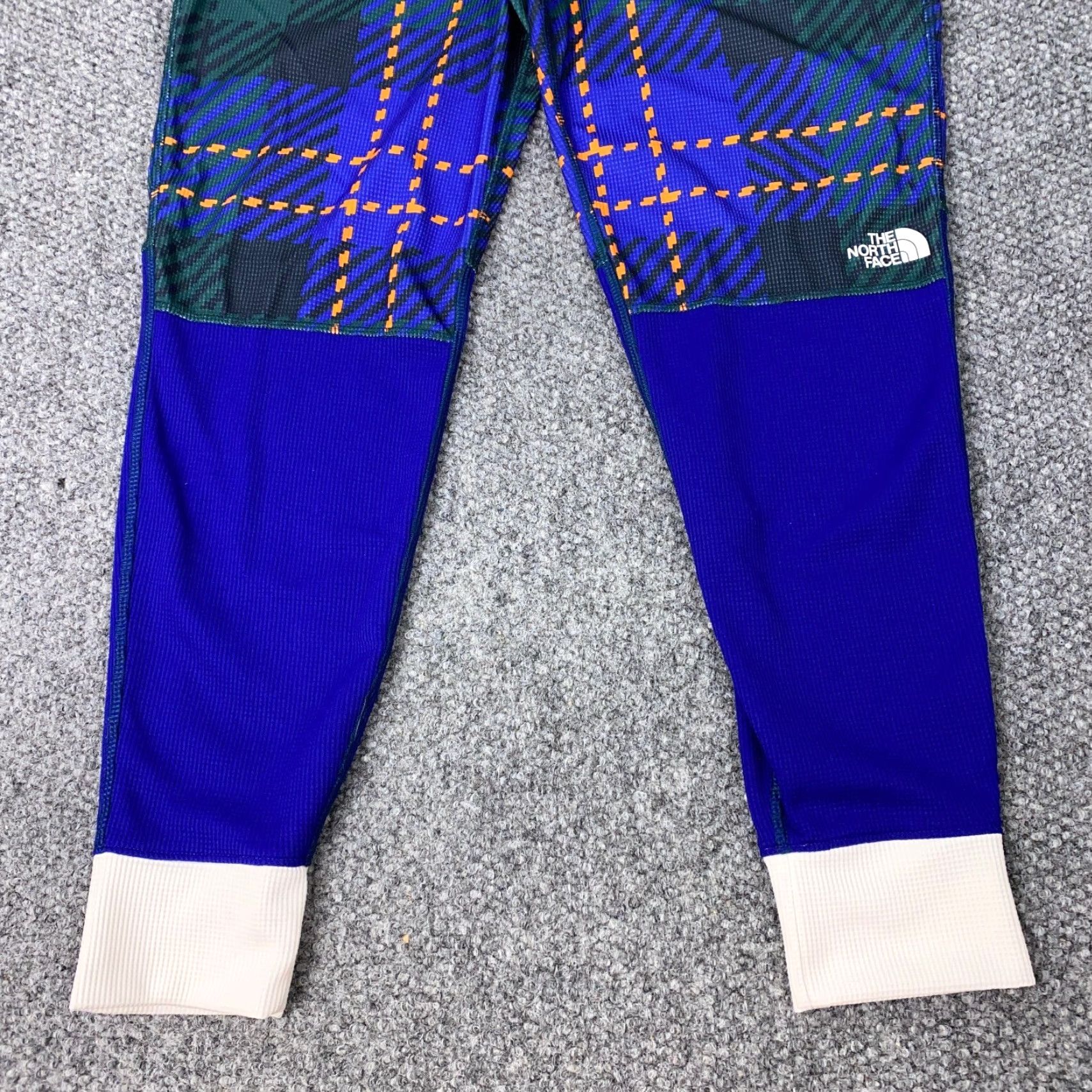 The North Face VINTAGE The North Face North Flash Dry Base Layer Pants Womens Medium Blue Waffle Plaid Size 32" / US 10 / IT 46 - 3 Thumbnail