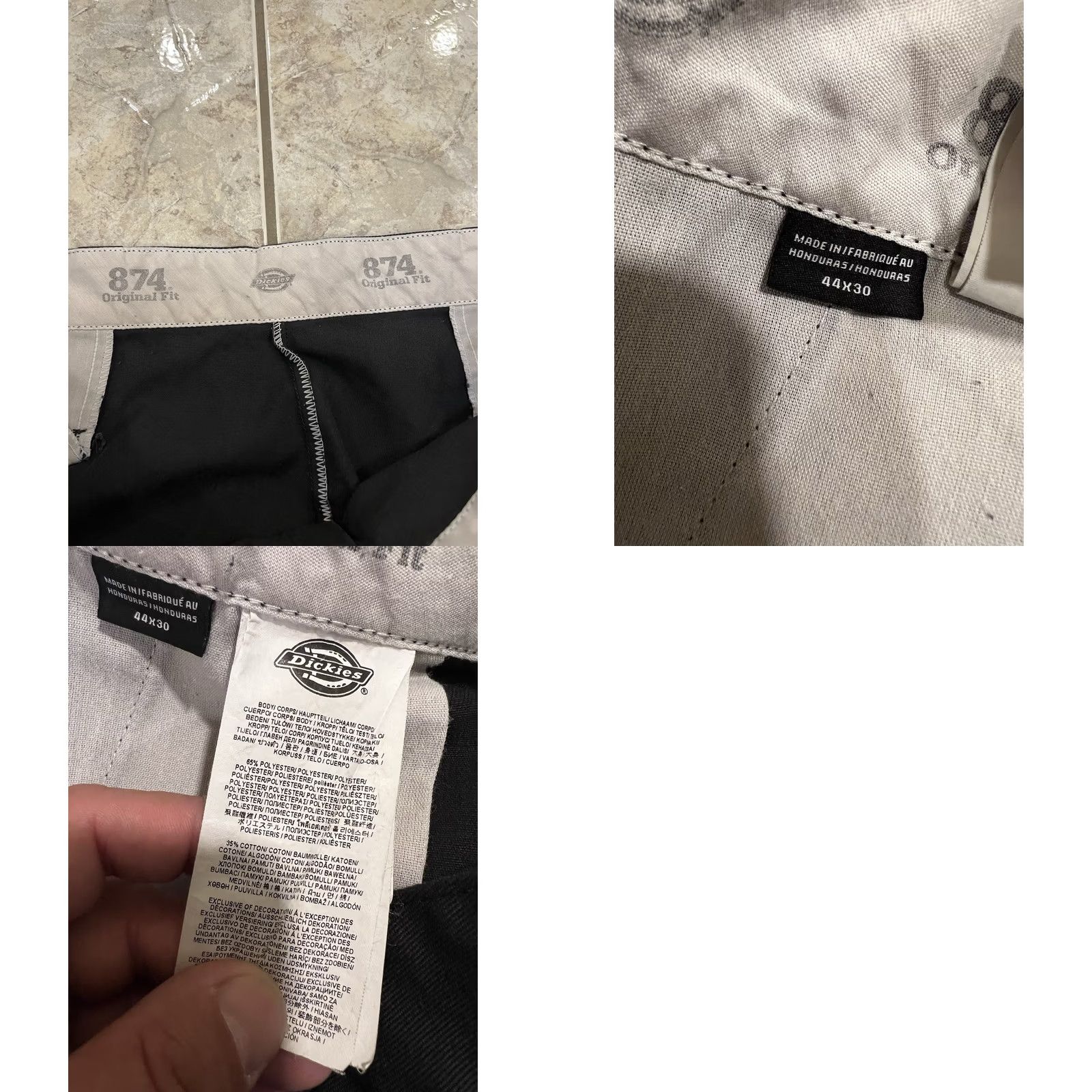 Dickies Dickies 874 BK Original Fit Straight Pants Mens 44X30 Black Work Pants Size US 44 / EU 60 - 8 Thumbnail