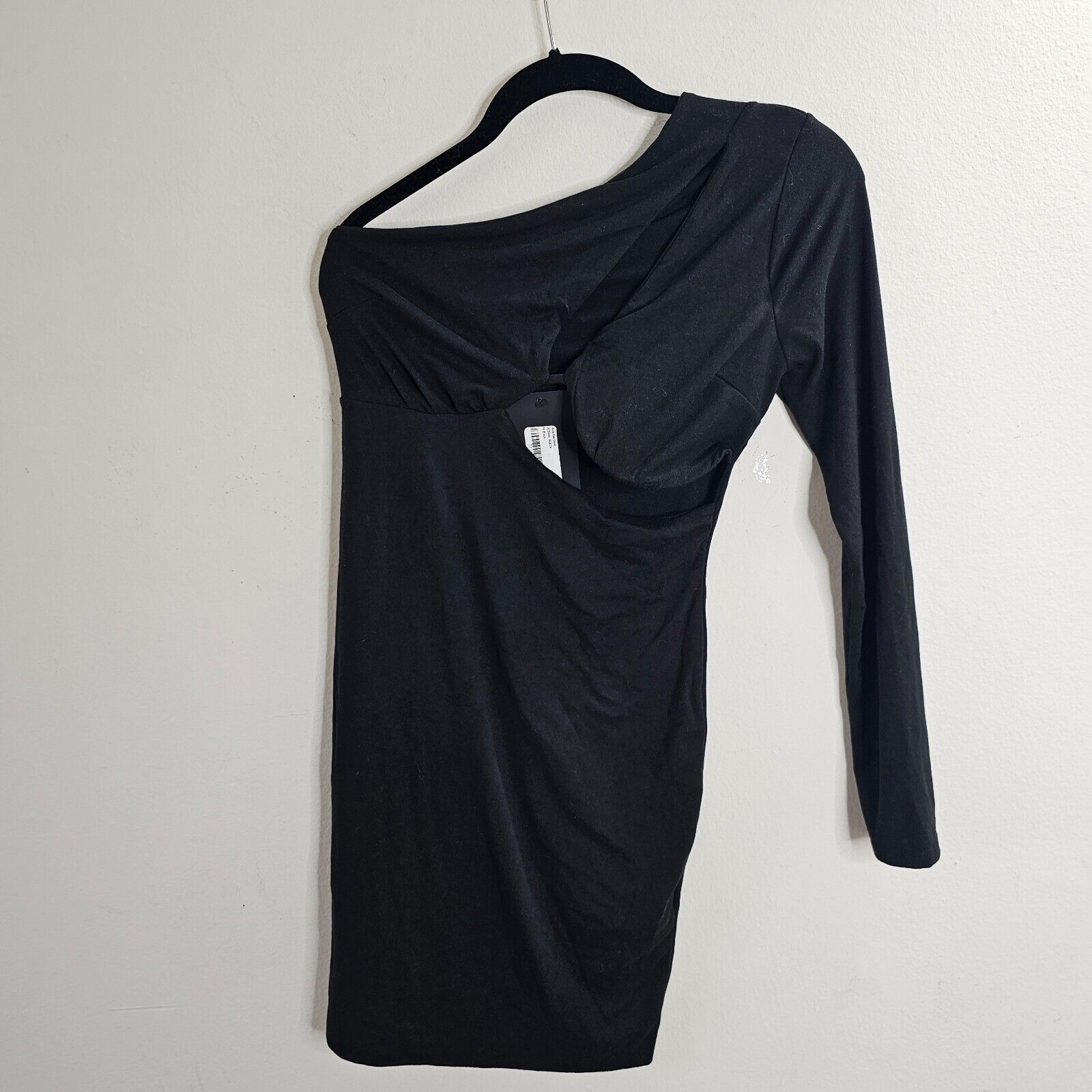 Other NWT Black Jocie One Shoulder Long Sleeve Cut-Out Mini M Size M / US 6-8 / IT 42-44 - 1 Thumbnail