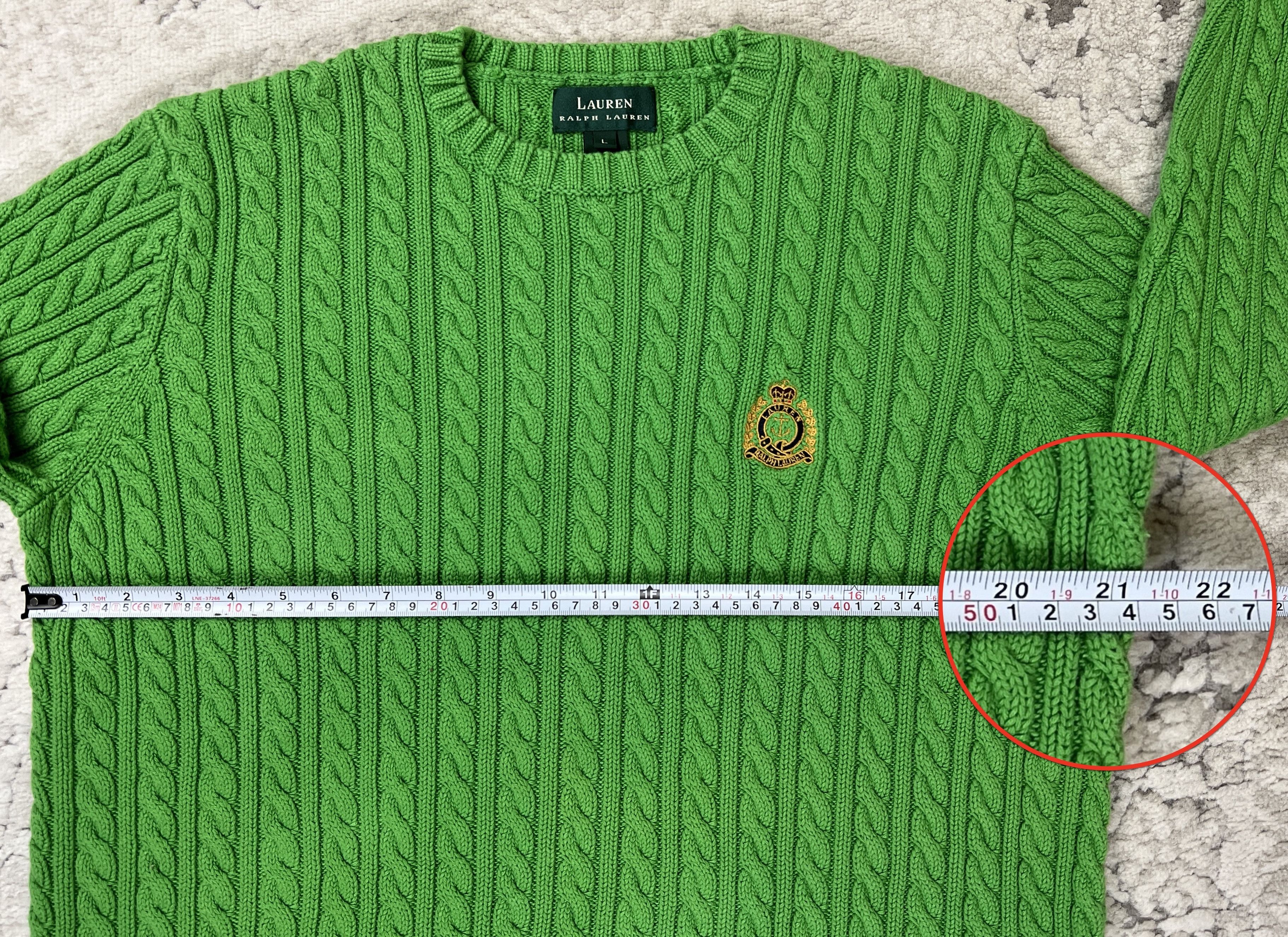 Lauren Ralph Lauren Vtg Lauren Ralph Lauren Cable Knit Sweater Jumper Crest Size L / US 10 / IT 46 - 15 Thumbnail