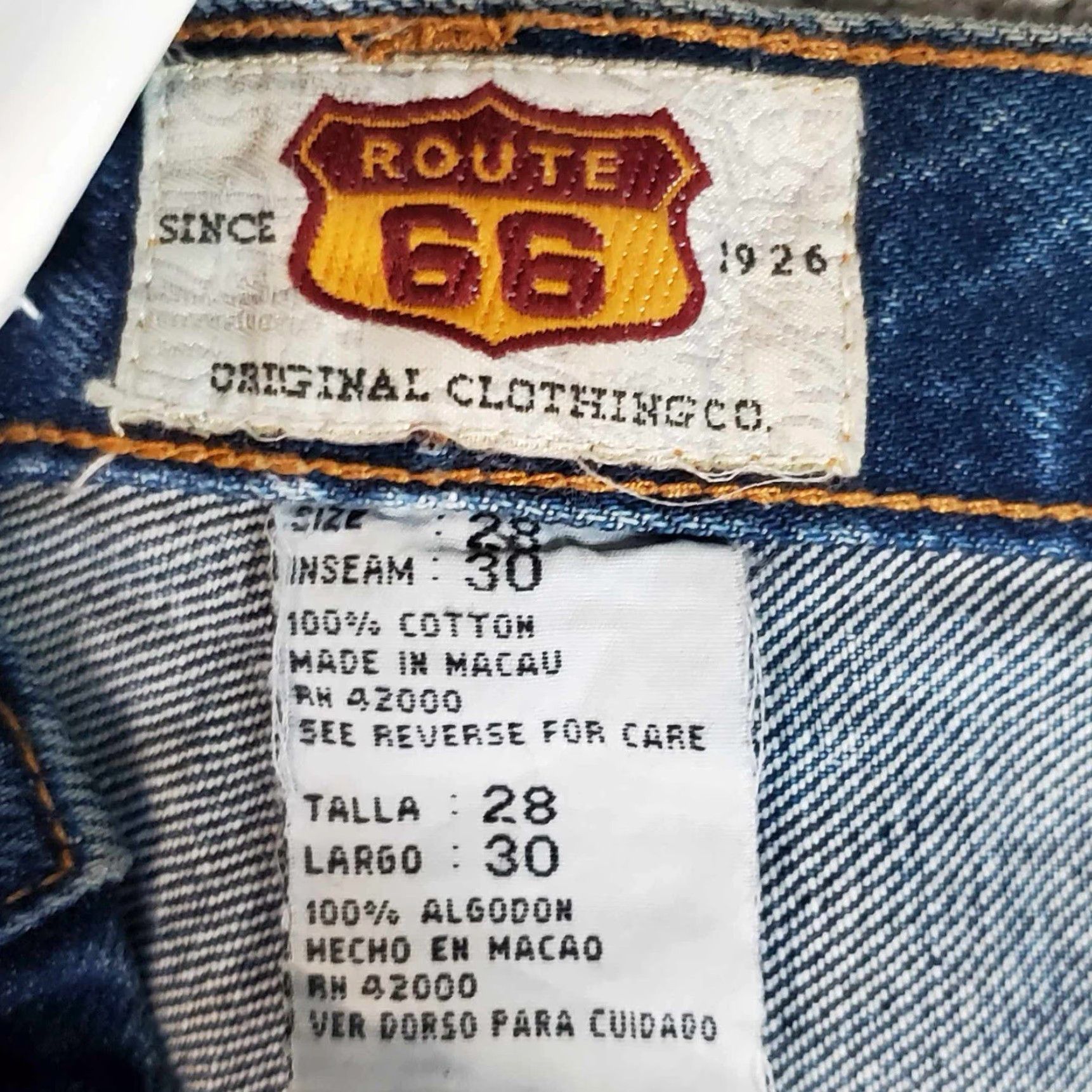 Route 66 VINTAGE VTG 90s Y2K Route 66 Jeans K MART TAG 100% Cotton 28 X 29 Rare Dead Stock Size US 28 / EU 44 - 3 Thumbnail